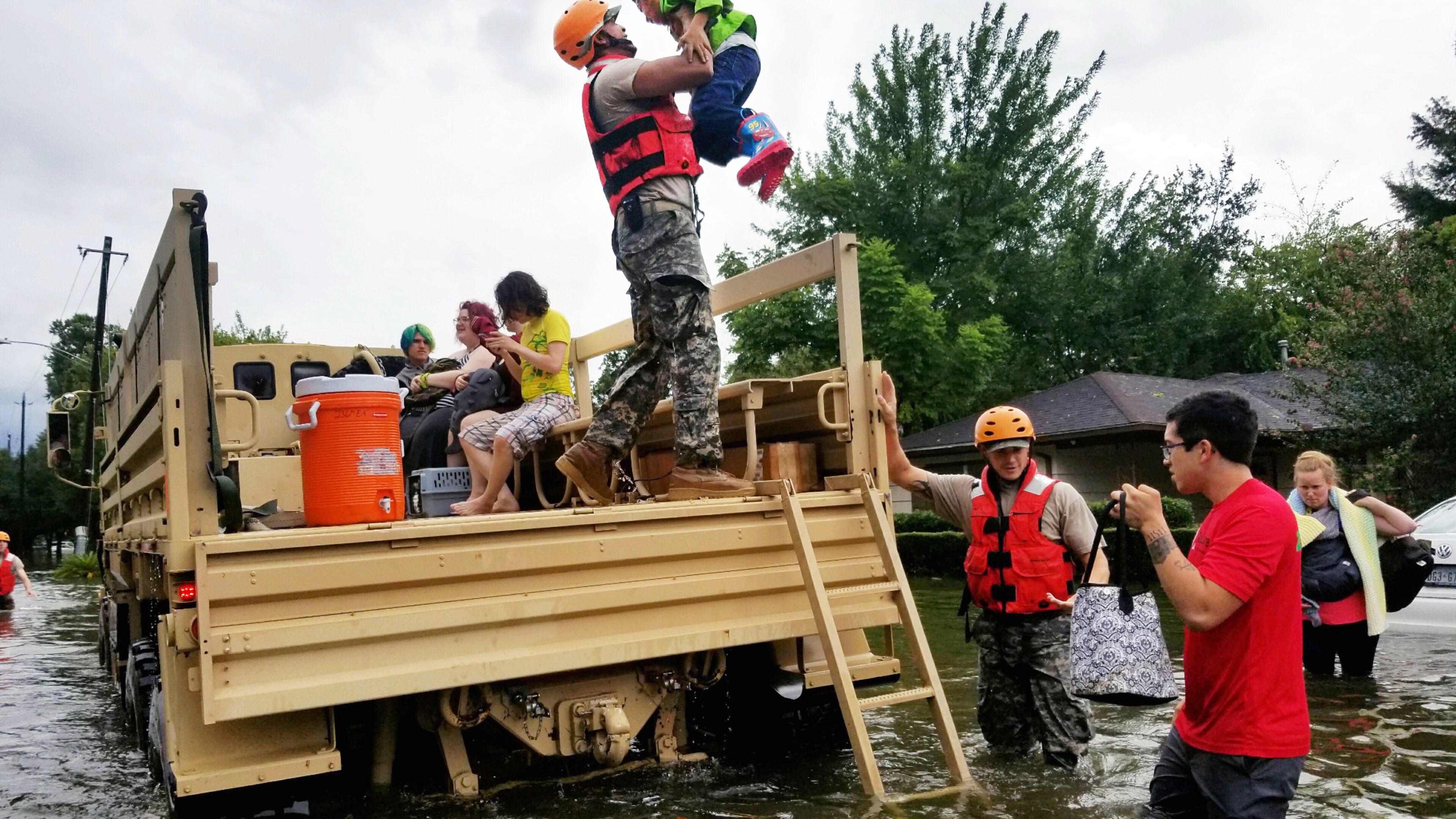 Avondale Estates hosts a drop off point for Hurricane Harvey victim donations.