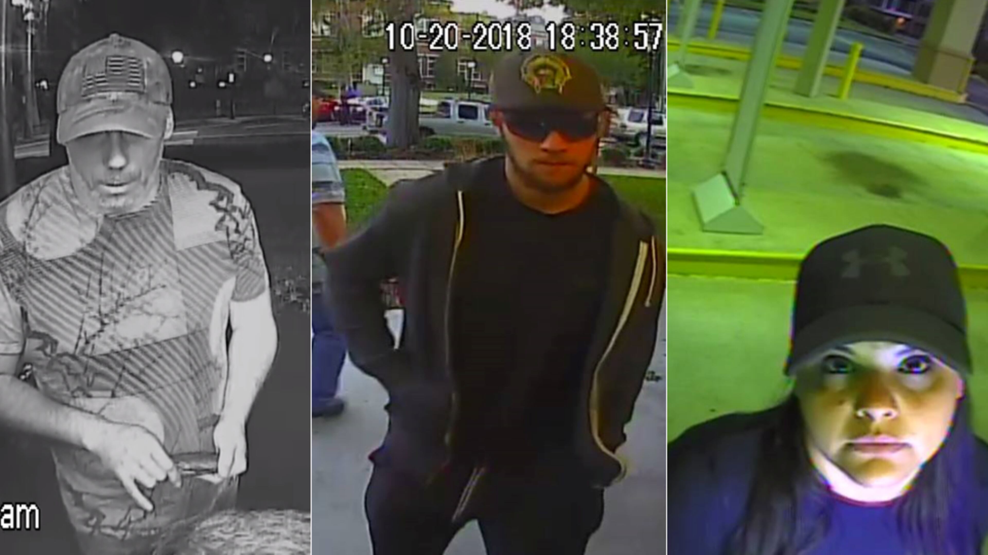 Police said these are just some of the persons of interest after the card information for about 100 bank customers was stolen.