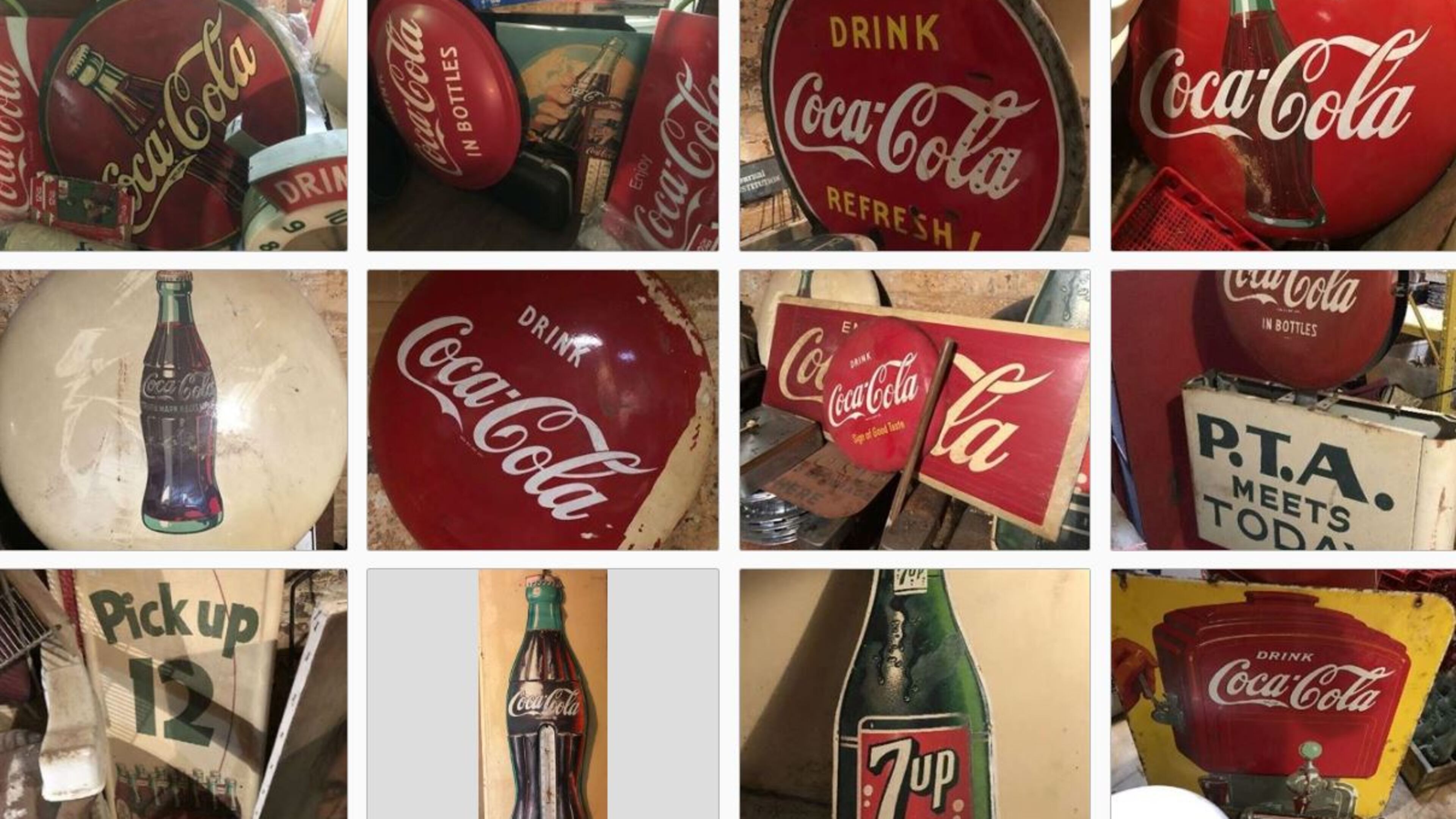 This is just some of the Coca-Cola memorabilia for sale this weekend at a home in metro Atlanta.