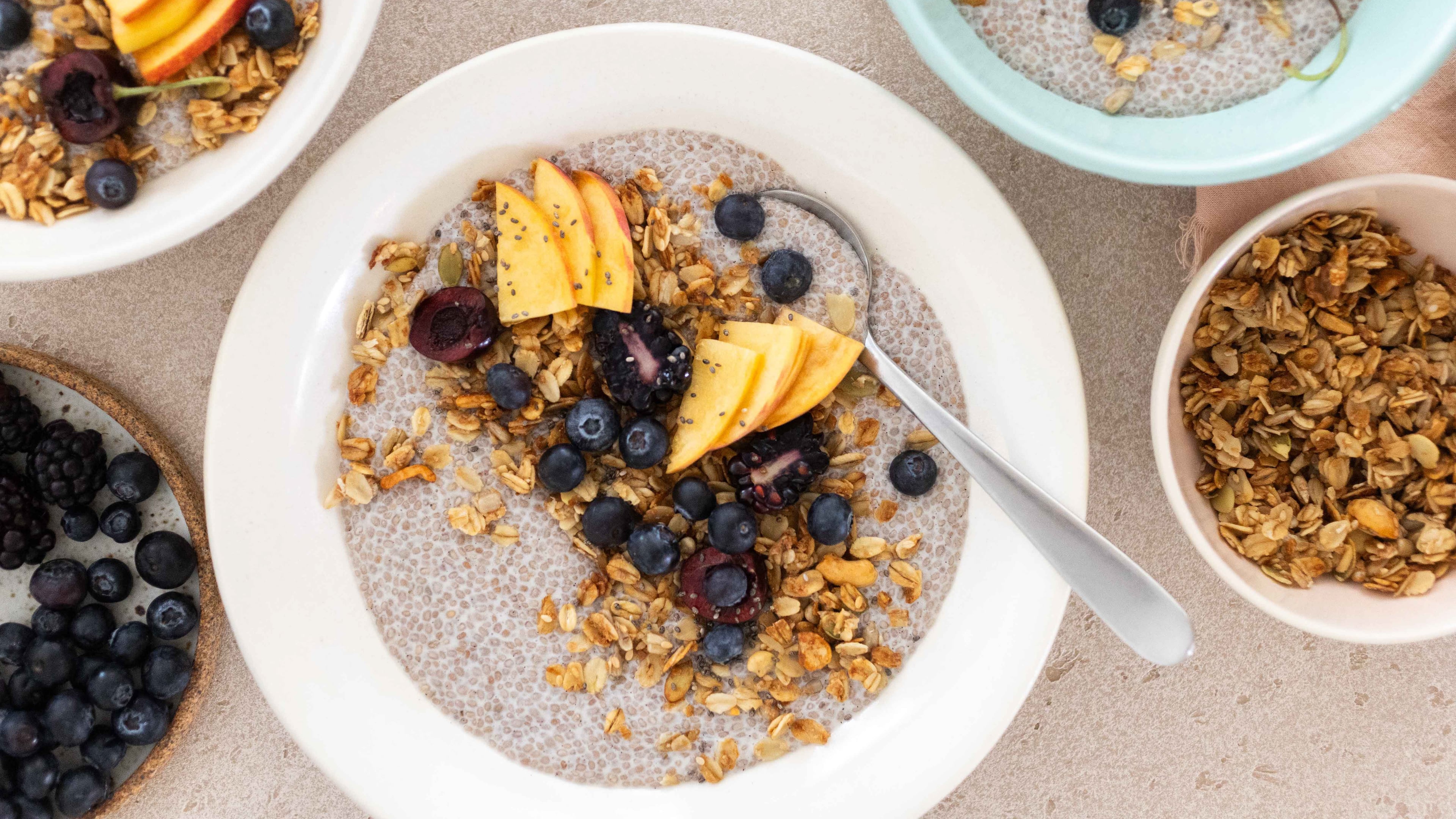 Chia pudding with summer fruit from "Brunch Season," a new cookbook from Suzanne Vizethann, chef and founder of Buttermilk Kitchen. (Kelly Berry, courtesy of chef Suzanne Vizethann)