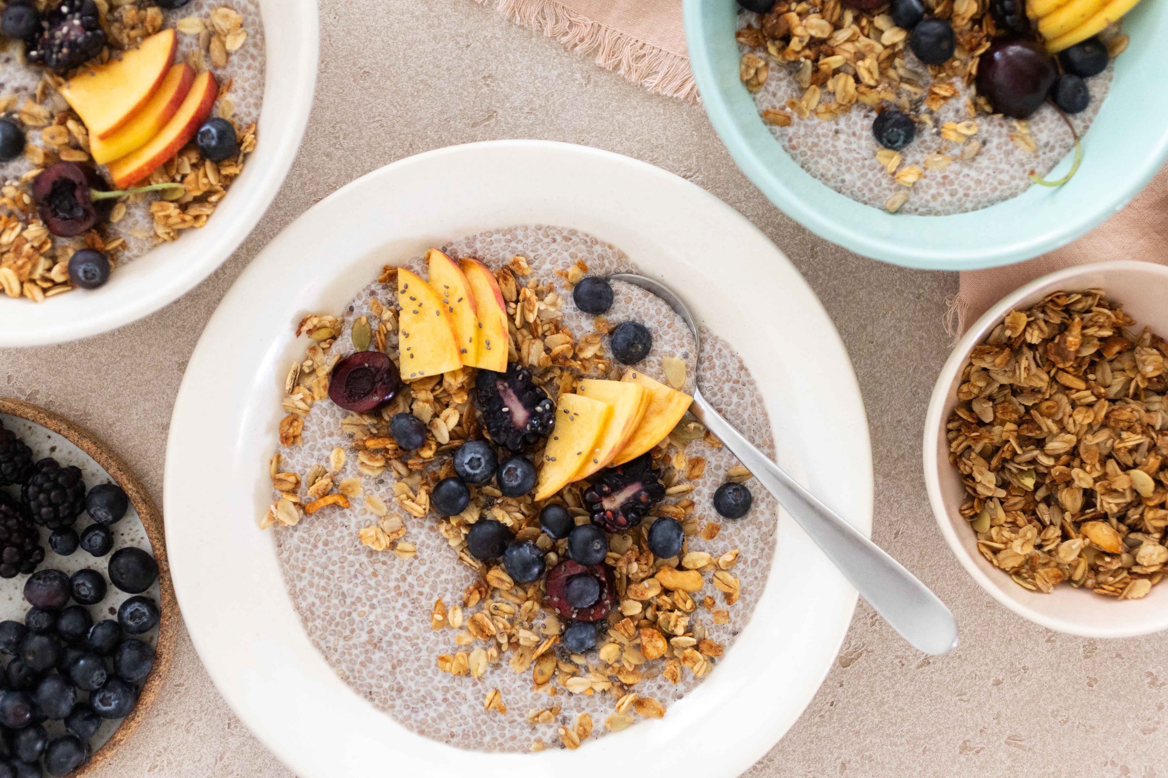 Chia pudding with summer fruit from "Brunch Season," a new cookbook from Suzanne Vizethann, chef and founder of Buttermilk Kitchen. (Kelly Berry, courtesy of chef Suzanne Vizethann)
