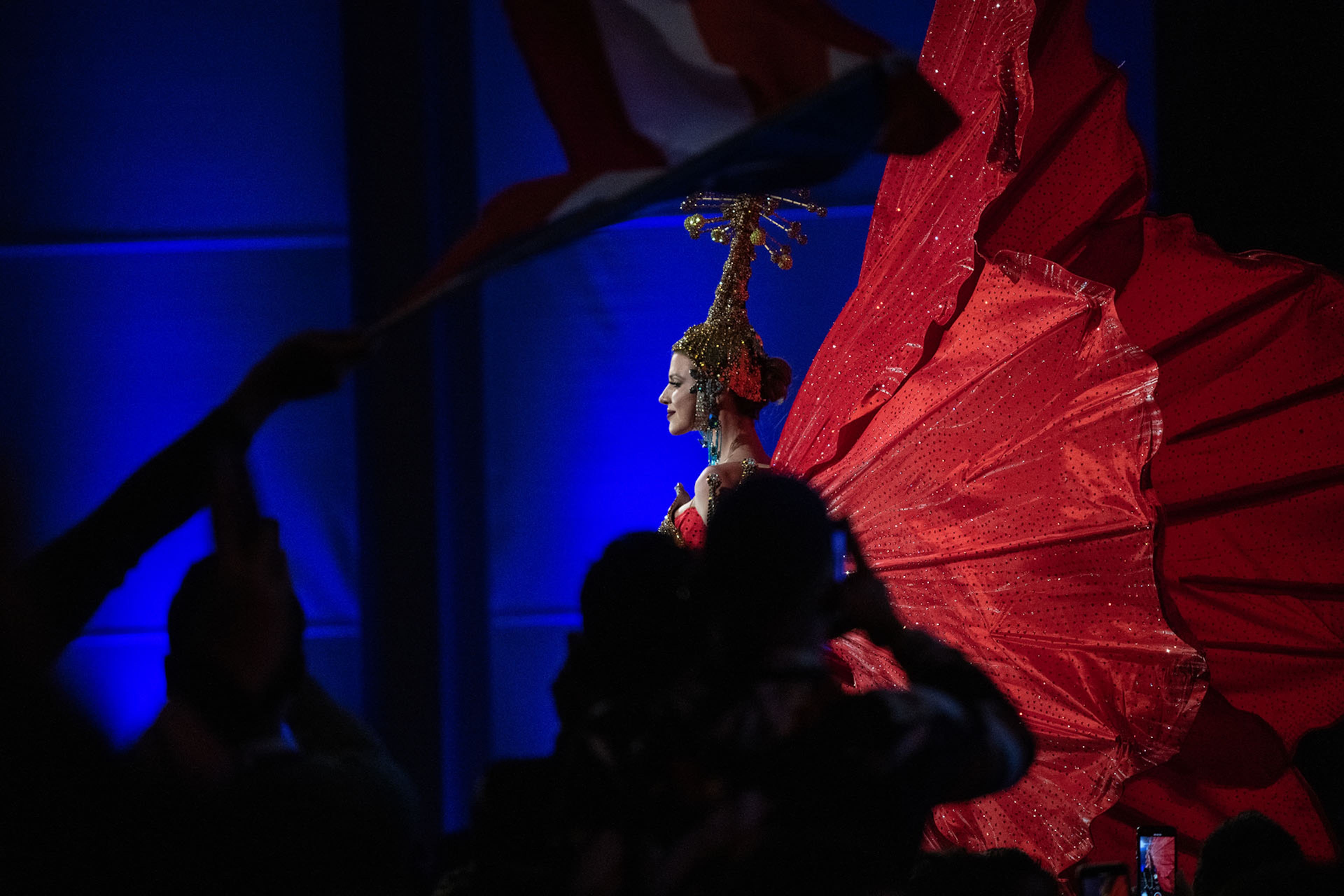 120619 ATLANTAâ Miss Puerto Rico Madison Anderson showcases her costume that represents her country at the Miss Universe Pageant National Costume Show in Atlanta, Ga Friday, Dec. 6, 2019.
PHOTO BY ELISSA BENZIE