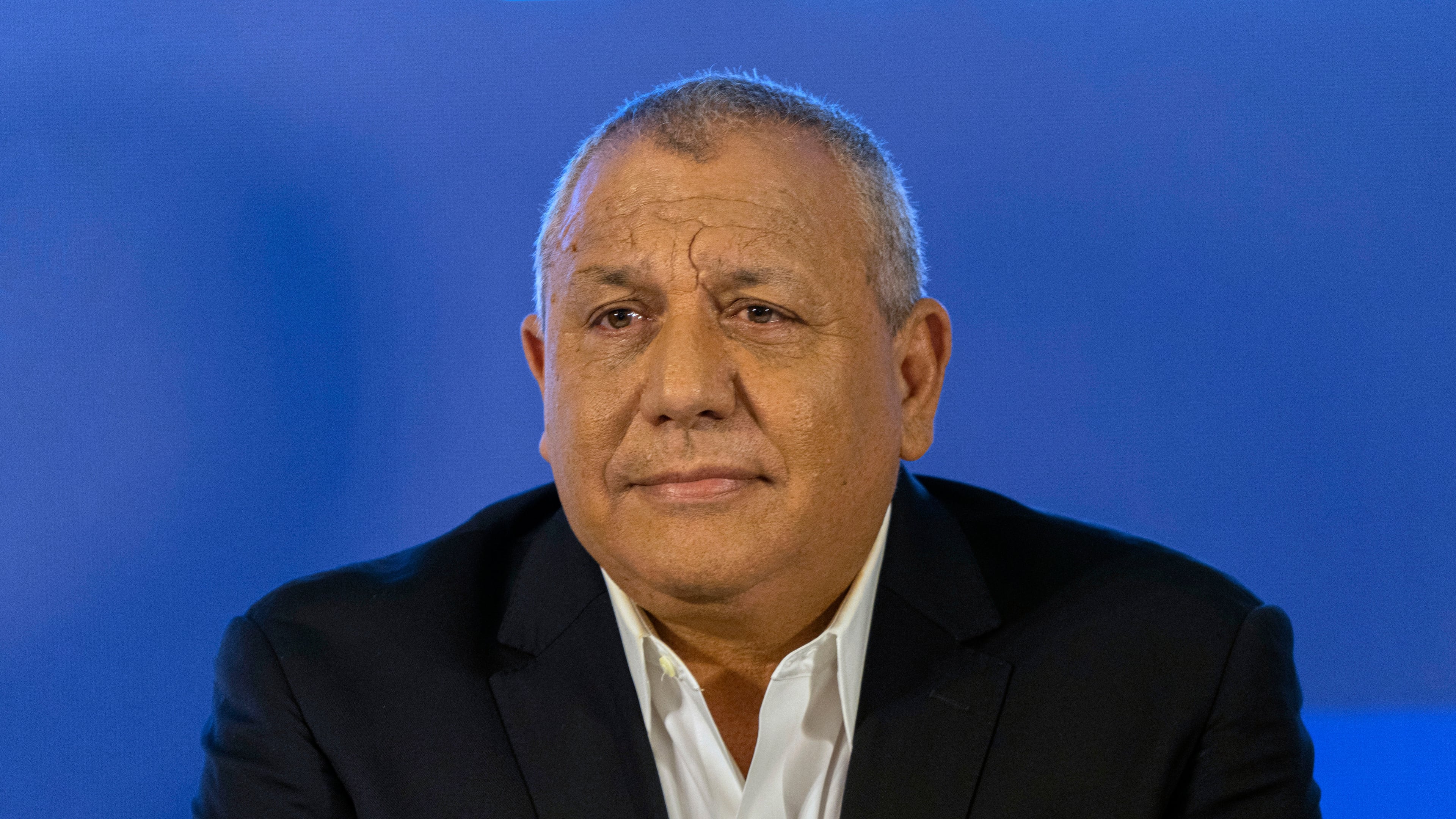 FILE - Former IDF chief Gadi Eisenkot announces his election bid in Ramat Gan, Israel, Sunday, Aug. 14, 2022. (AP Photo/Tsafrir Abayov, File)