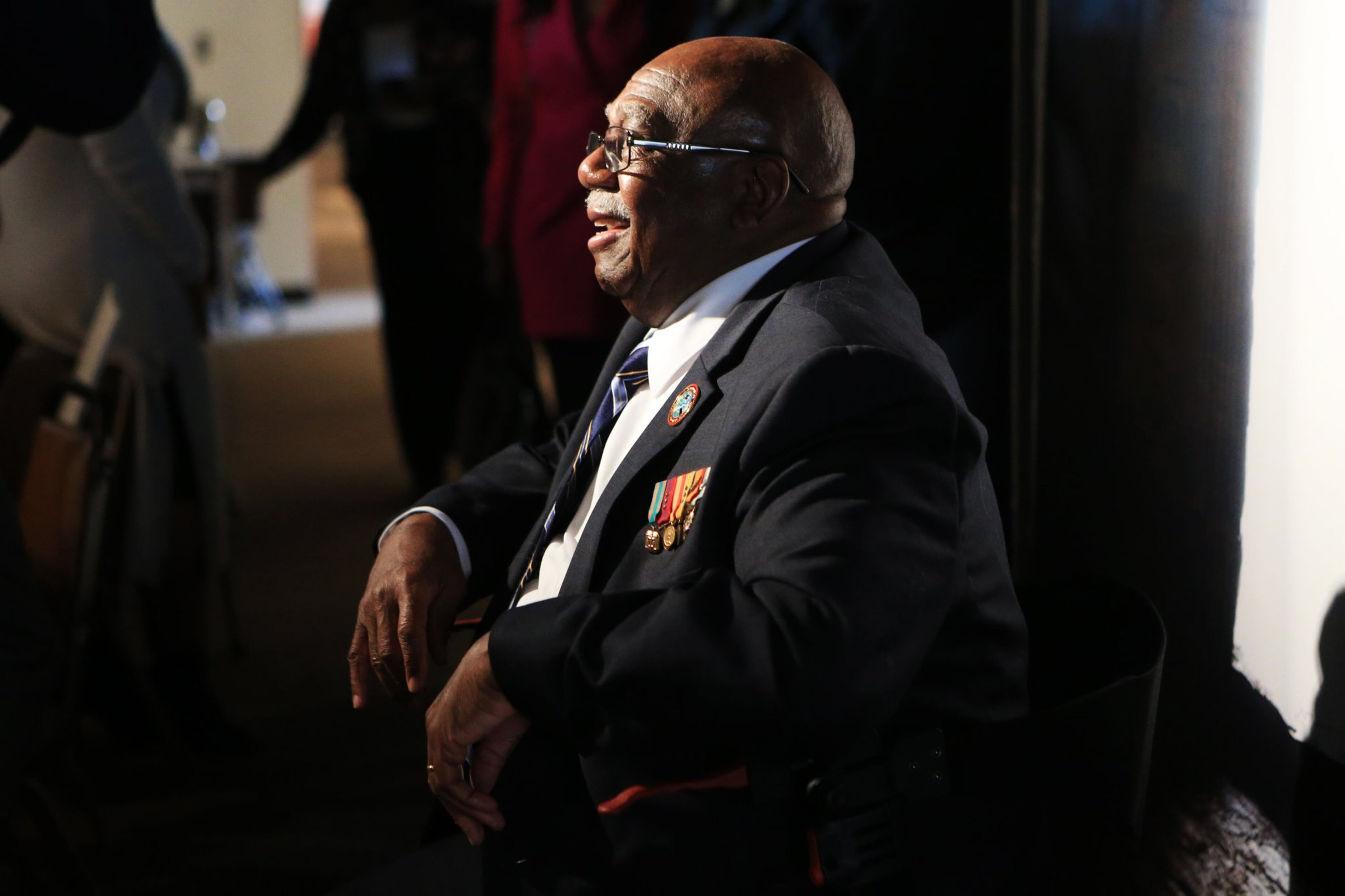 Charles Person, a civil rights activist who participated in the 1961 Freedom Rides, talks with others who attended a prayer vigil for U.S. Rep. John Lewis on Sunday, January 12, 2020 at the APEX Museum in Atlanta. Lewis has been diagnosed with stage 4 pancreatic cancer. (Photo: Christina Matacotta/Special to the AJC)
