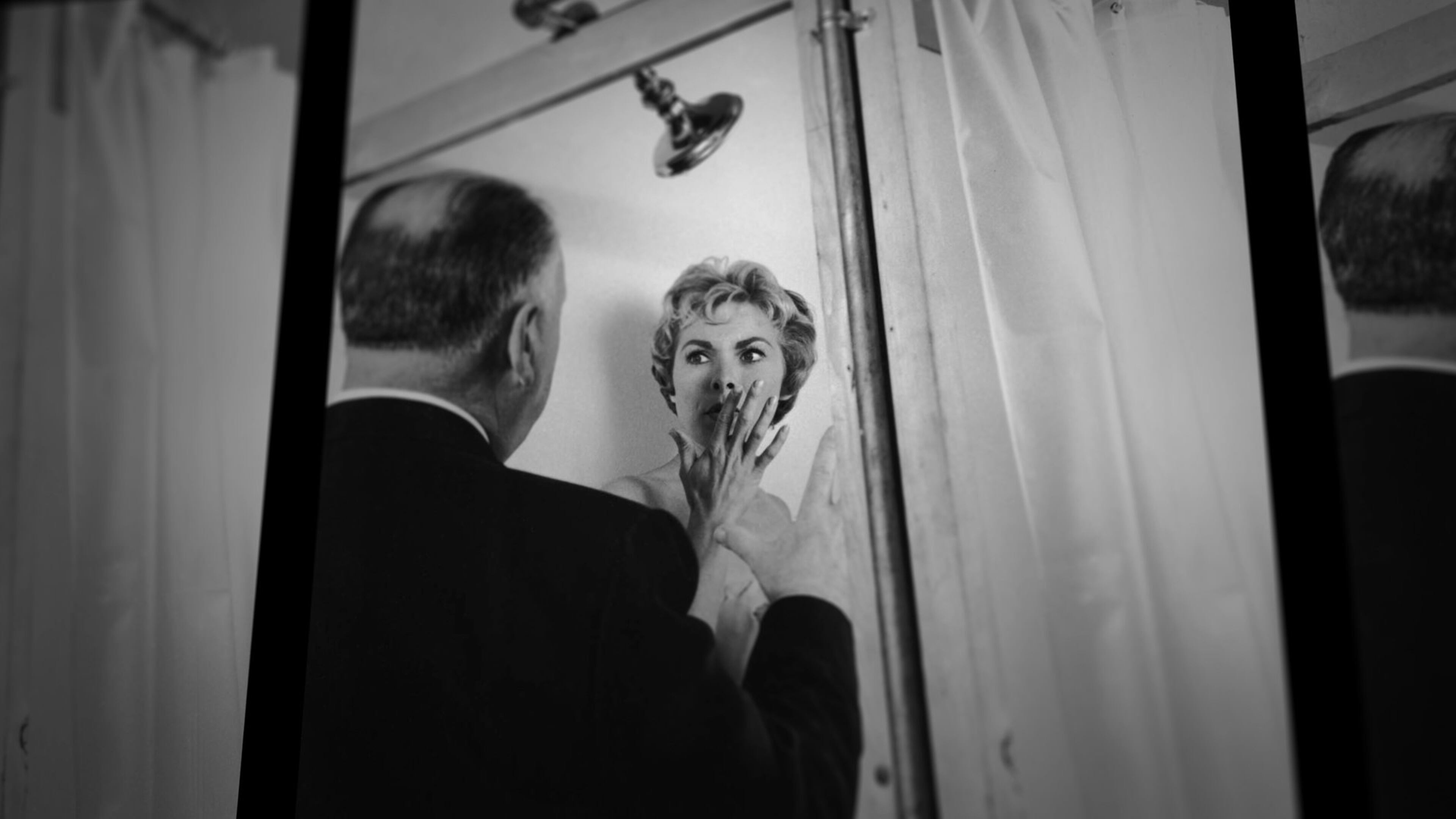 Alfred Hitchock and Janet Leigh seen in an image from the documentary “78/52.” Contributed by IFC Films