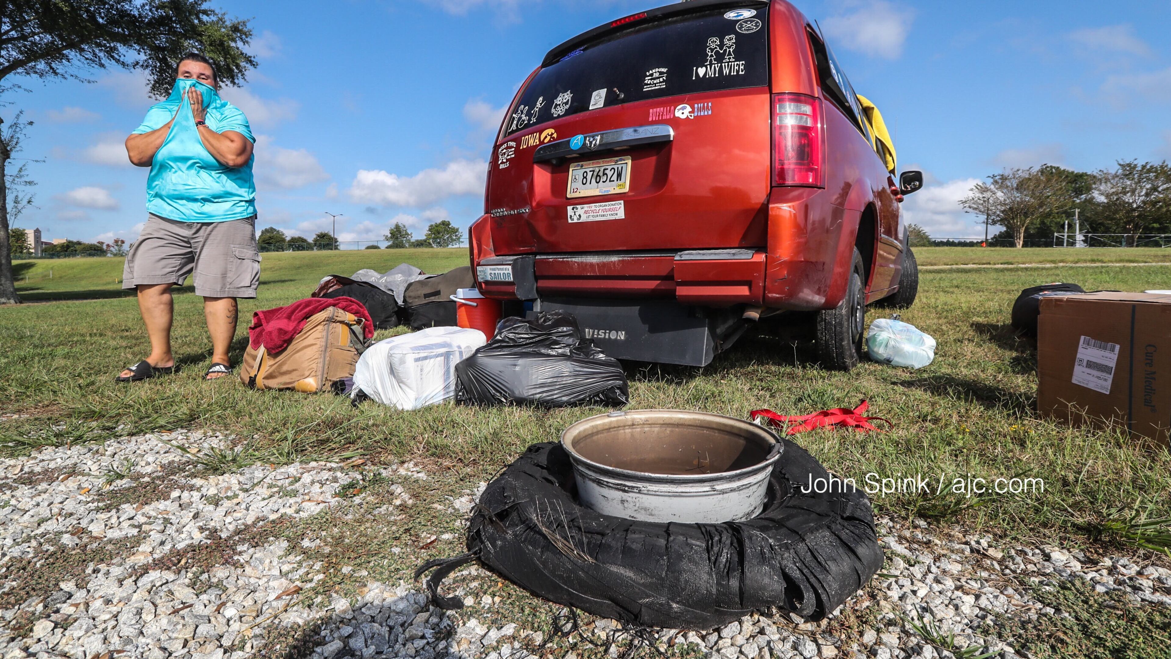 Melody Rawson of Myrtle Beach arrived at Atlanta Motor Speedway on Wednesday. JOHN SPINK / JSPINK@AJC.COM