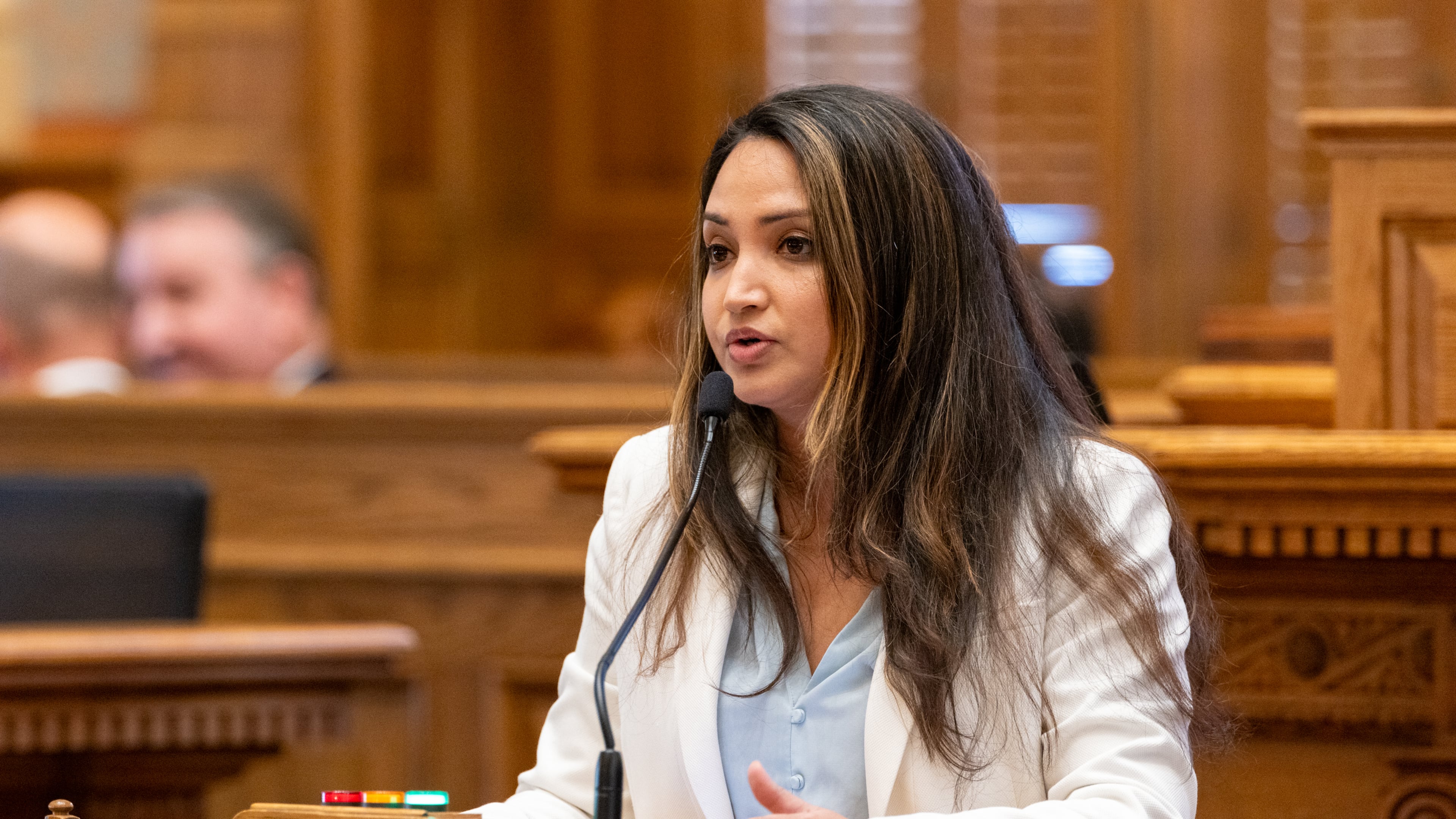 State Sen. Nabilah Parkes, D-Duluth — pictured during a January legislative session — says she plans to run for lieutenant governor. (Arvin Temkar/AJC)