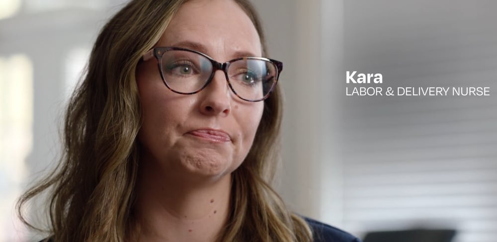 Kara Holden, seen here in an ad for Democratic U.S. Sen. Jon Ossoff's 2026 reelection campaign. (Screenshot)