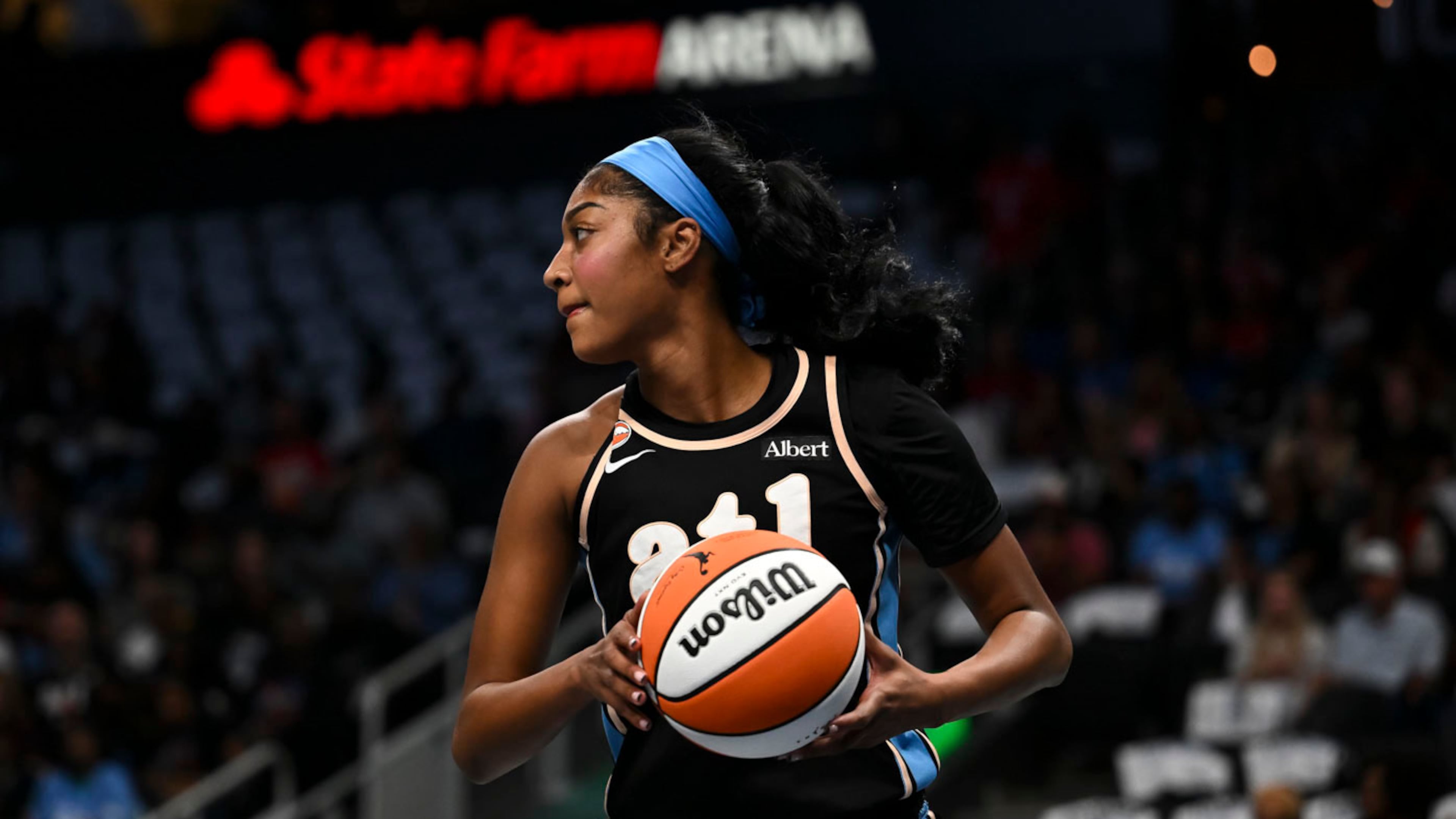 Atlanta forward Angel Reese rebounds against New York during the first half in Game 2 of the WNBA basketball semifinals, Wednesday, Oct. 7, 2026, in Atlanta. (Daniel Varnado/AP)