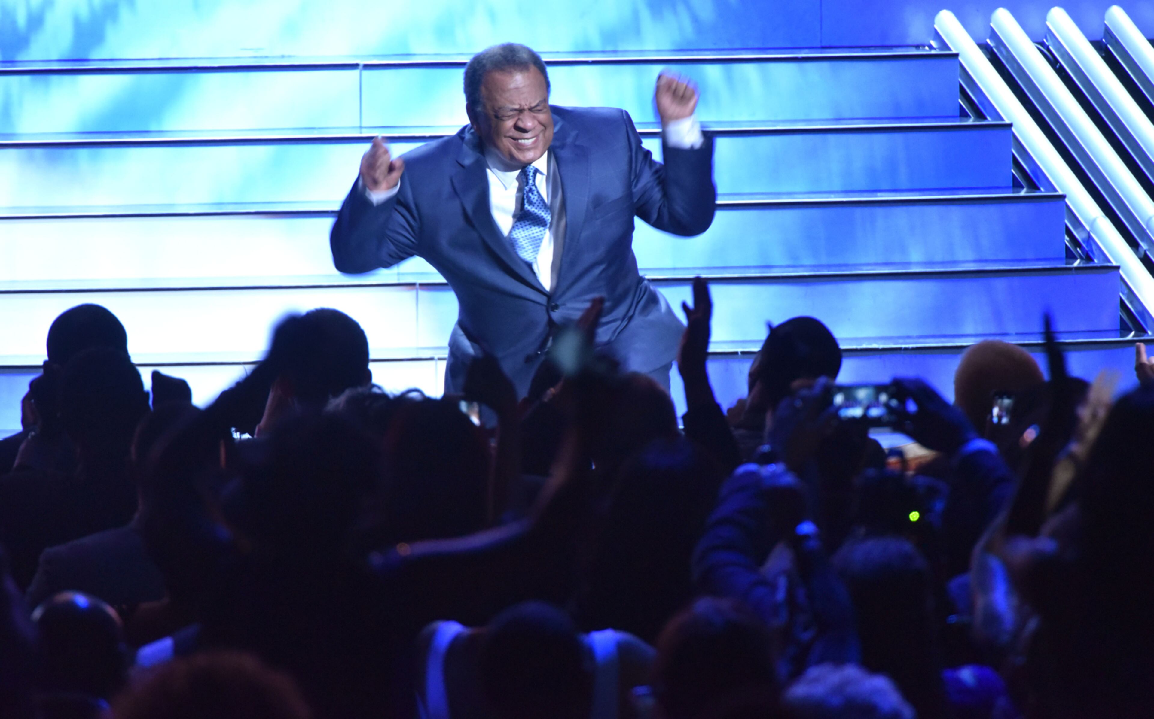 June 3, 2017 Atlanta - Ambassador Andrew Young shows some dance moves as he waves to the crowd during 2017 Andrew J. Young International Leadership Awards Gala and 85th Birthday at Philips Arena on Saturday, June 3, 2017. Former VP Joe Biden honored at former Atlanta Mayor and UN Ambassador Andy Young's 85 birthday celebration at Philips Arena. The Andrew J. Young Foundation today announced the recipients of the 2017 Andrew J. Young International Leadership Awards, recognizing exceptional individuals whose activism, philanthropy and leadership are transforming lives throughout the global community. The awards will be presented at the FoundationÛªs gala event on June 3, 2017, at the Philips Arena in Atlanta as part of the 85th birthday celebration of its founder and chair, Ambassador Andrew Young. HYOSUB SHIN / HSHIN@AJC.COM