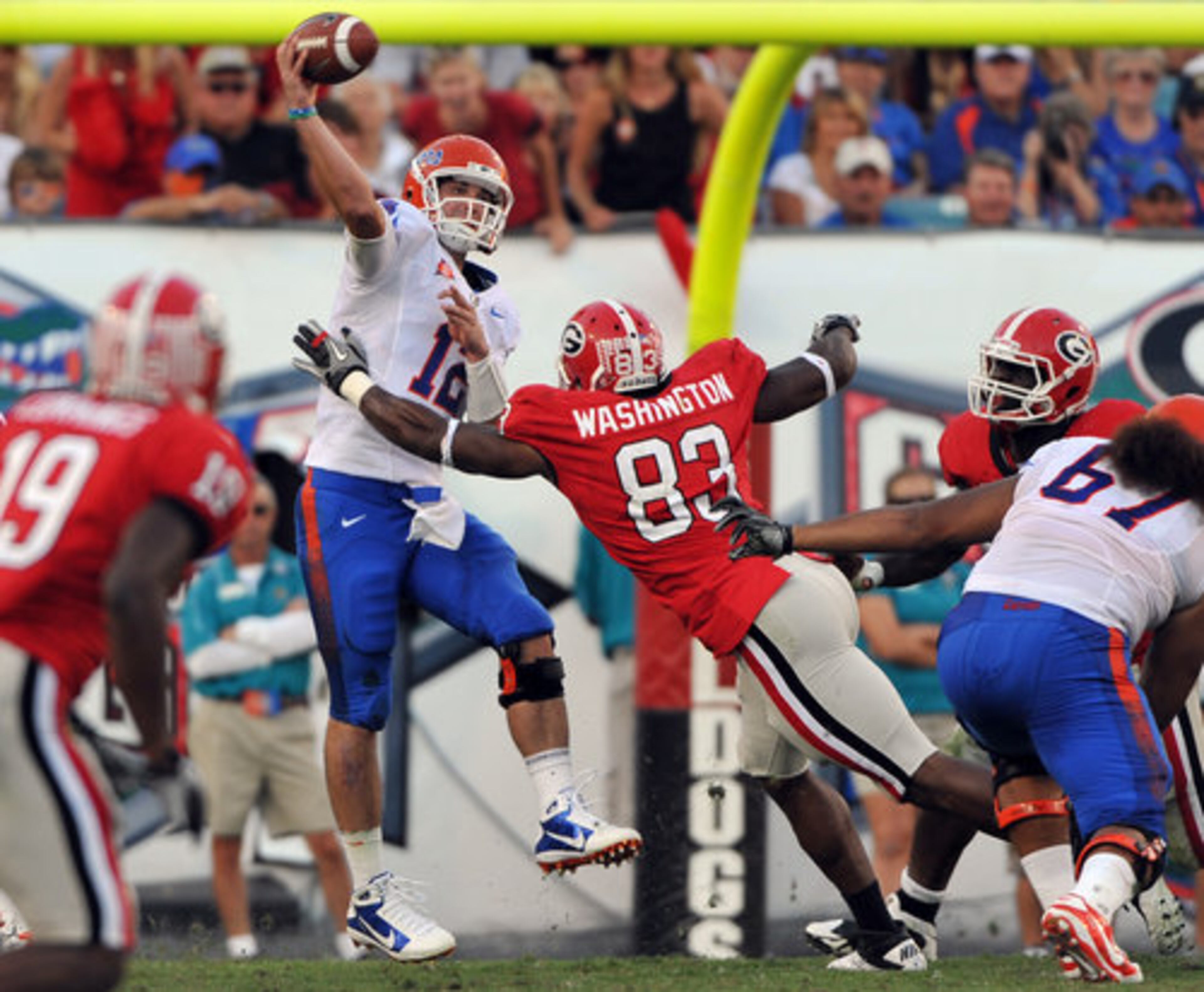 Oct. 29: vs. Florida in Jacksonville: Georgia only beat Florida once in the six seasons Urban Meyer was the head coach. Now the Gators are led by a former Bulldog, Will Muschamp. Will UGA's luck improve in this series, one that has favored Florida in recent seasons?