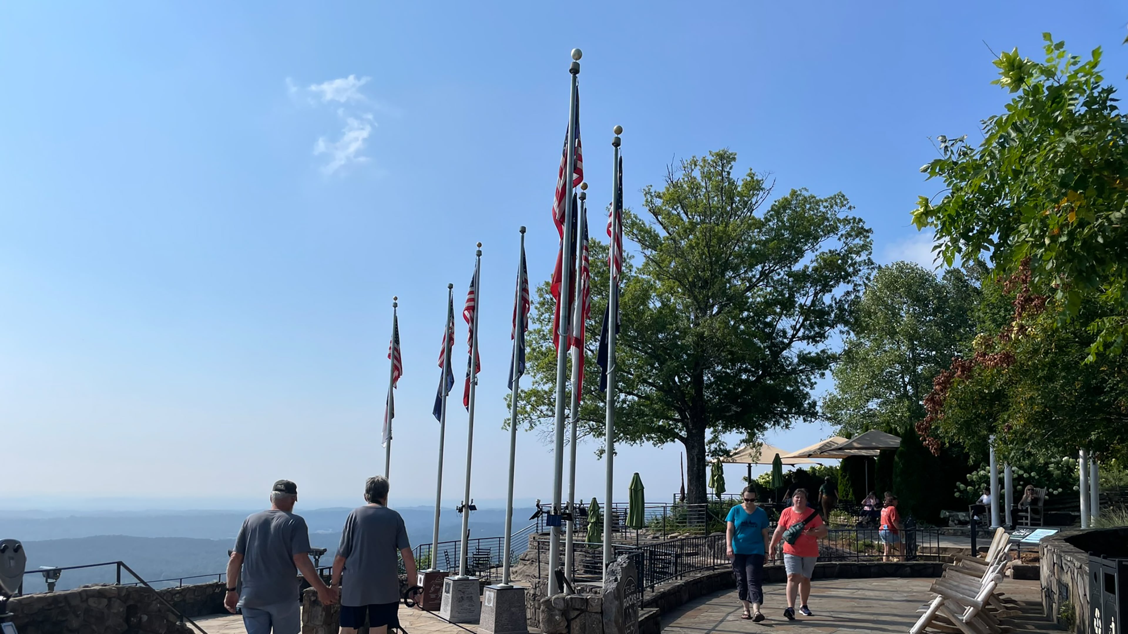 Seven States Flag Court is the garden’s most famous viewing spots, offering a view of seven states on a clear day. (Courtesy of Leonard Garrison)