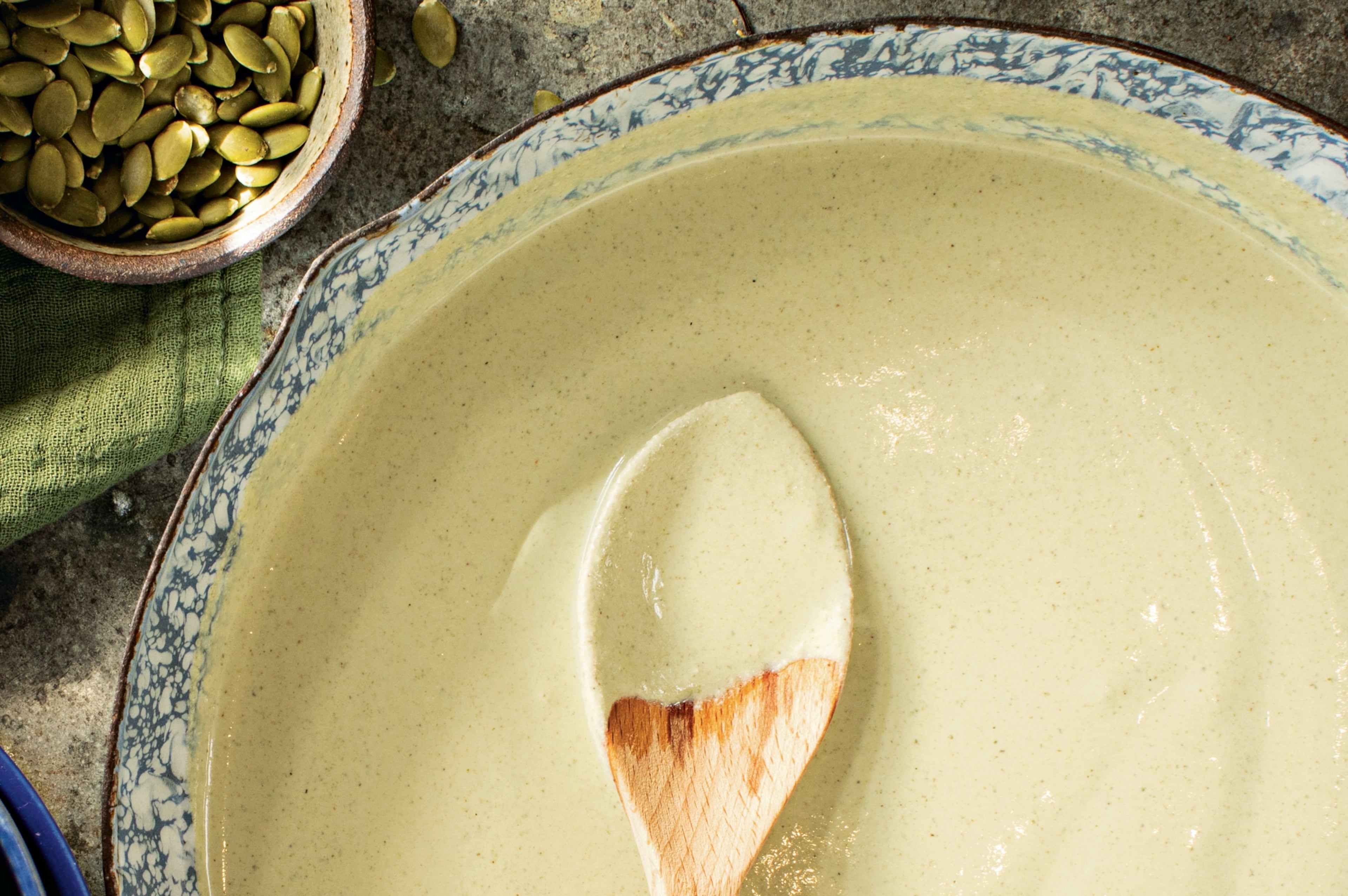 Toasted Pumpkin Seed Mole by Crystal Wapepah. (photo by Clay Williams)