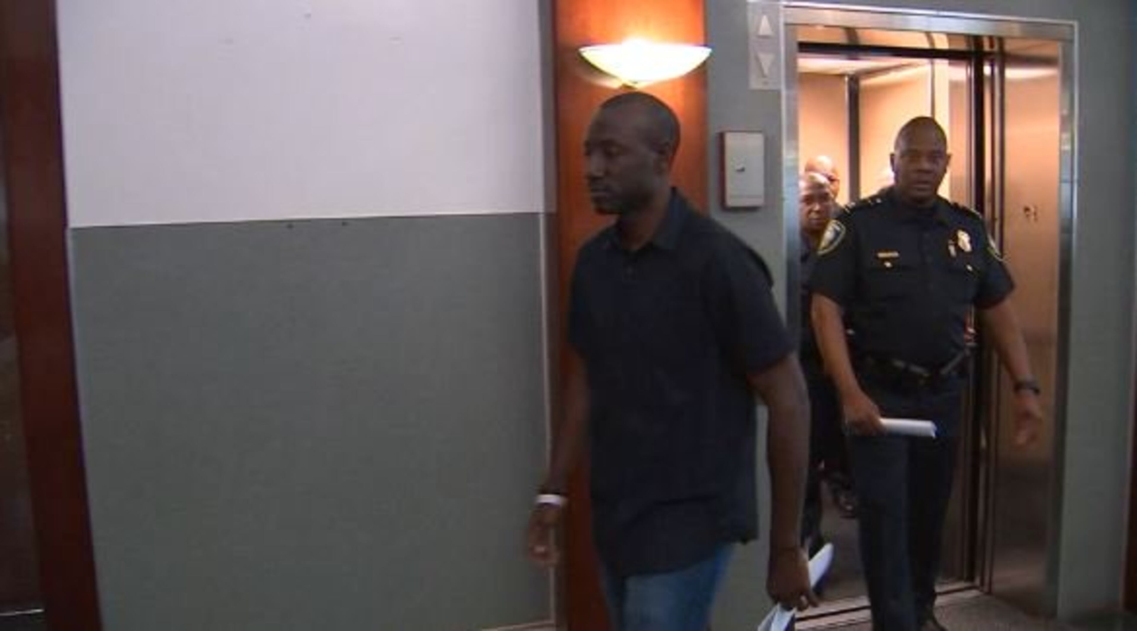 East Point police Sgt. Richard Gooddine was fired Wednesday in the wake of allegations he stalked a 15-year-old girl and her mother at a local hospital just hours after he sexually assaulted the teen, Channel 2 Action News reported. (Credit: Channel 2 Action News)