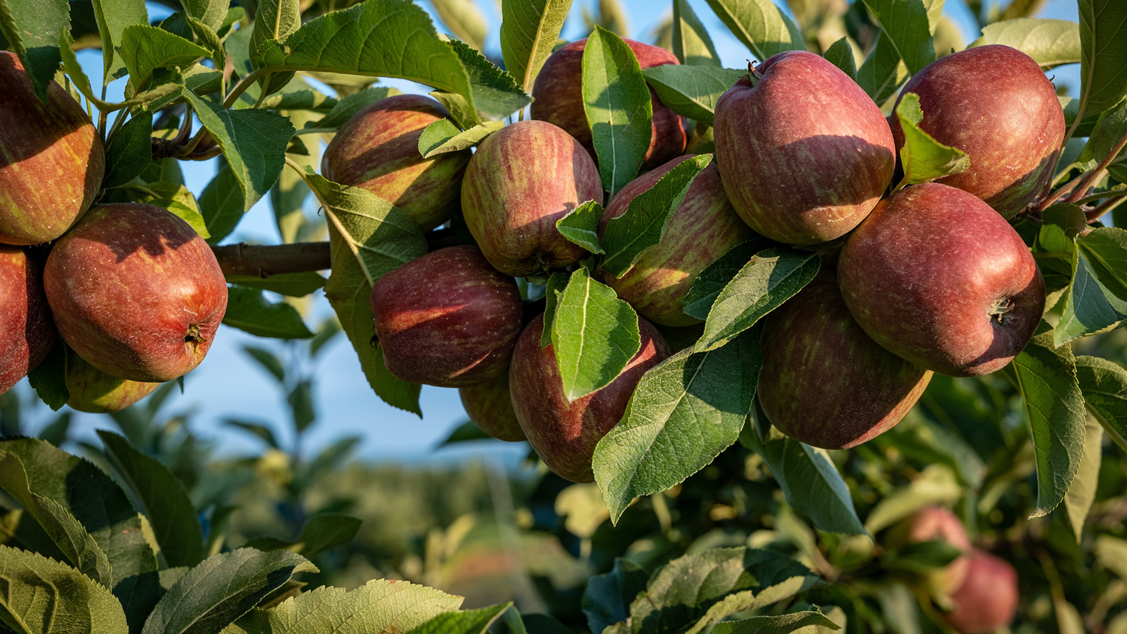 An important part of orchard manager David Lillard’s job is knowing when the apples are ripe and ready to be picked. Courtesy of Mercier Orchards