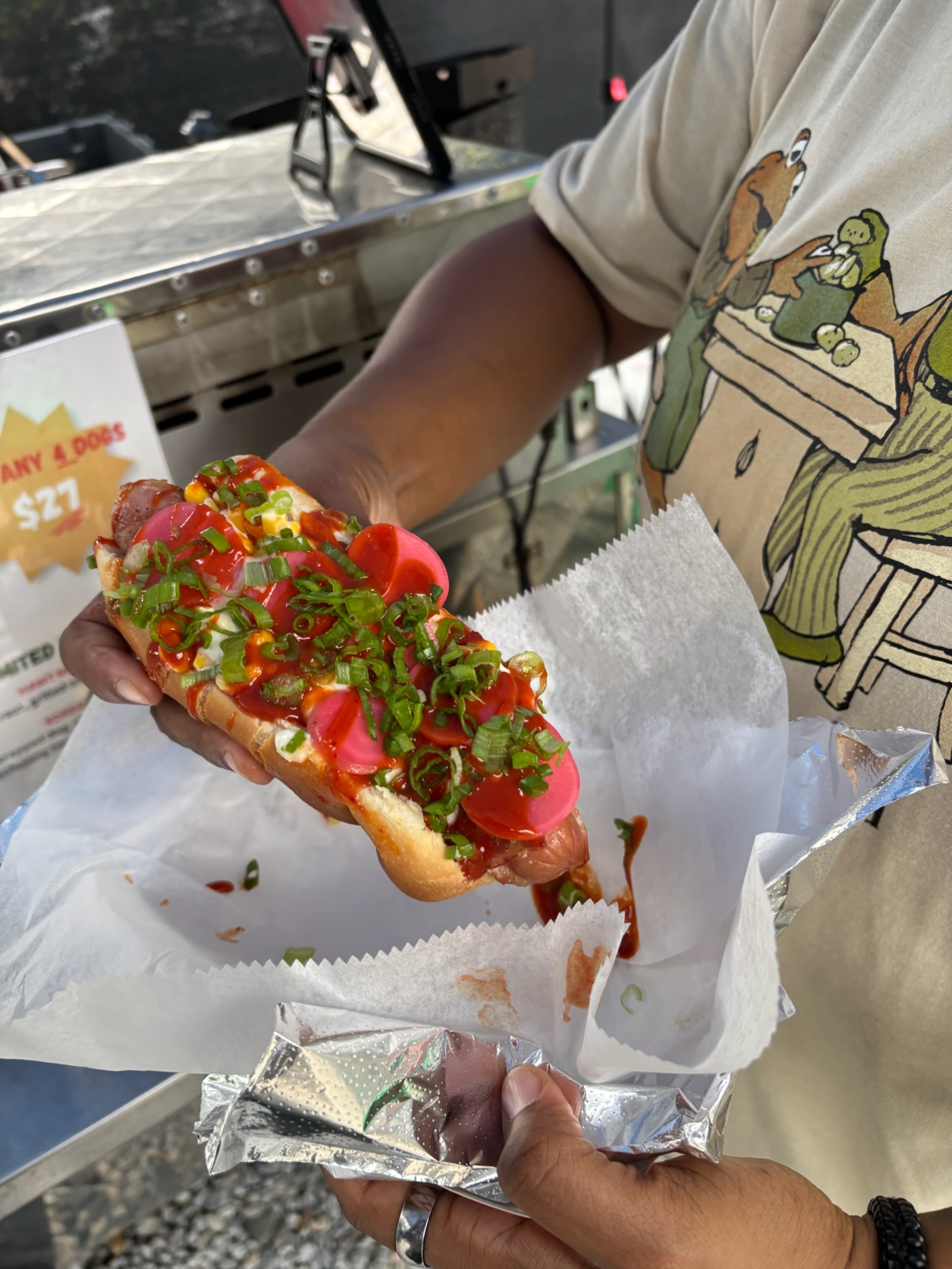 Daddy’s Dogs’ Korean dog. (Courtesy of DeAngela Peterson)
