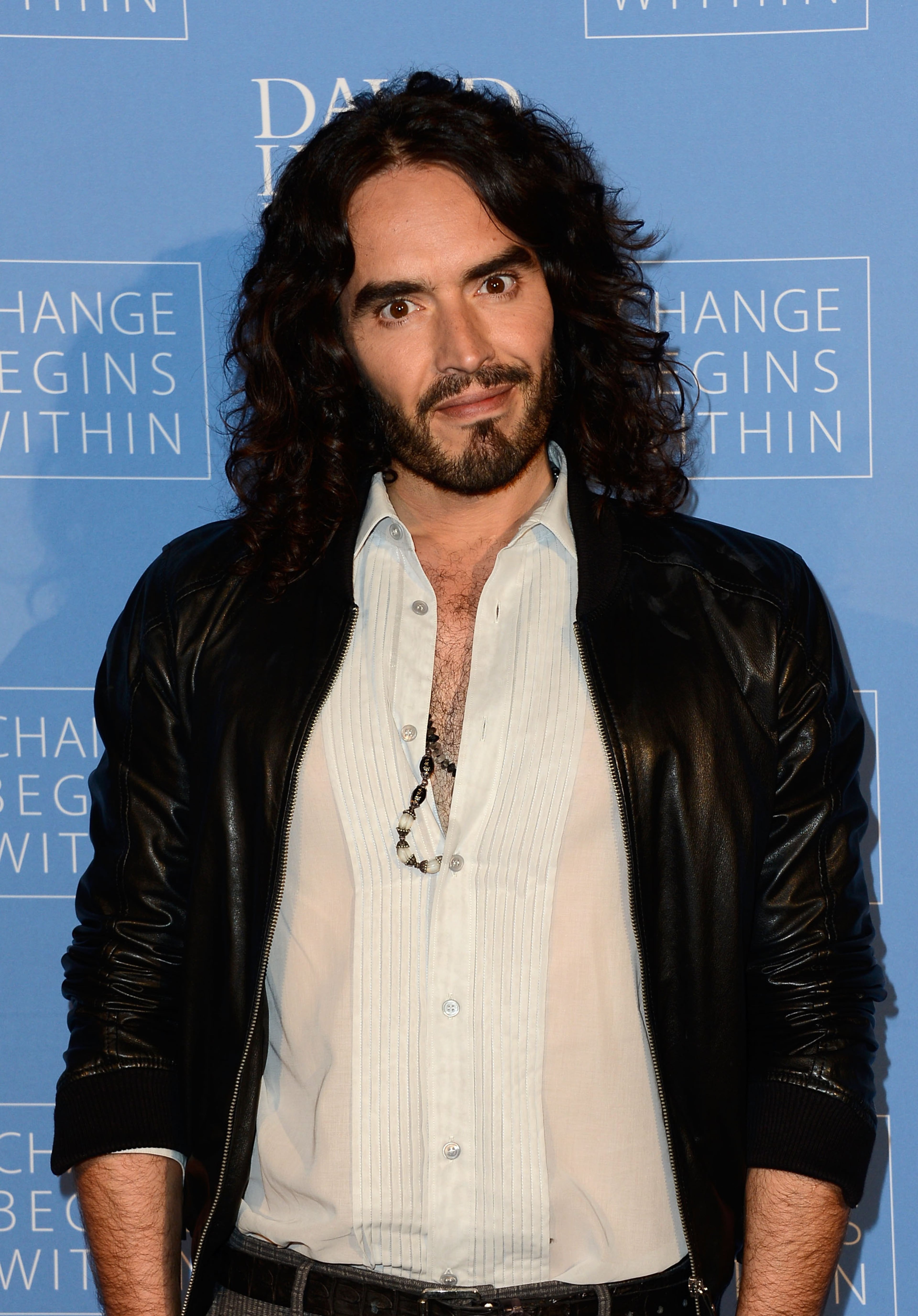 LOS ANGELES, CA - APRIL 02: Comedian Russell Brand attends the "Meditation In Education" Global Outreach Campaign at The Billy Wilder Theater at the Hammer Museum on April 2, 2013 in Los Angeles, California. (Photo by Frazer Harrison/Getty Images)
