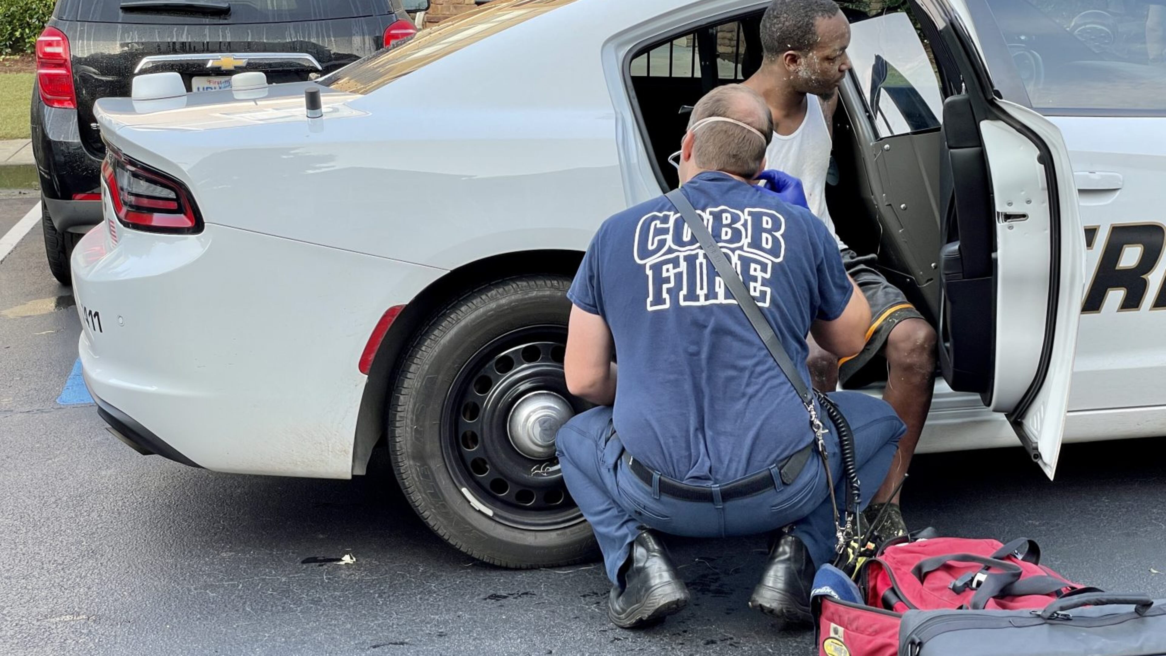 Tyrell Daniels, a fugitive from North Carolina wanted on murder charges, was arrested in Kennesaw. He was treated for minor injuries by Cobb County fire personnel.