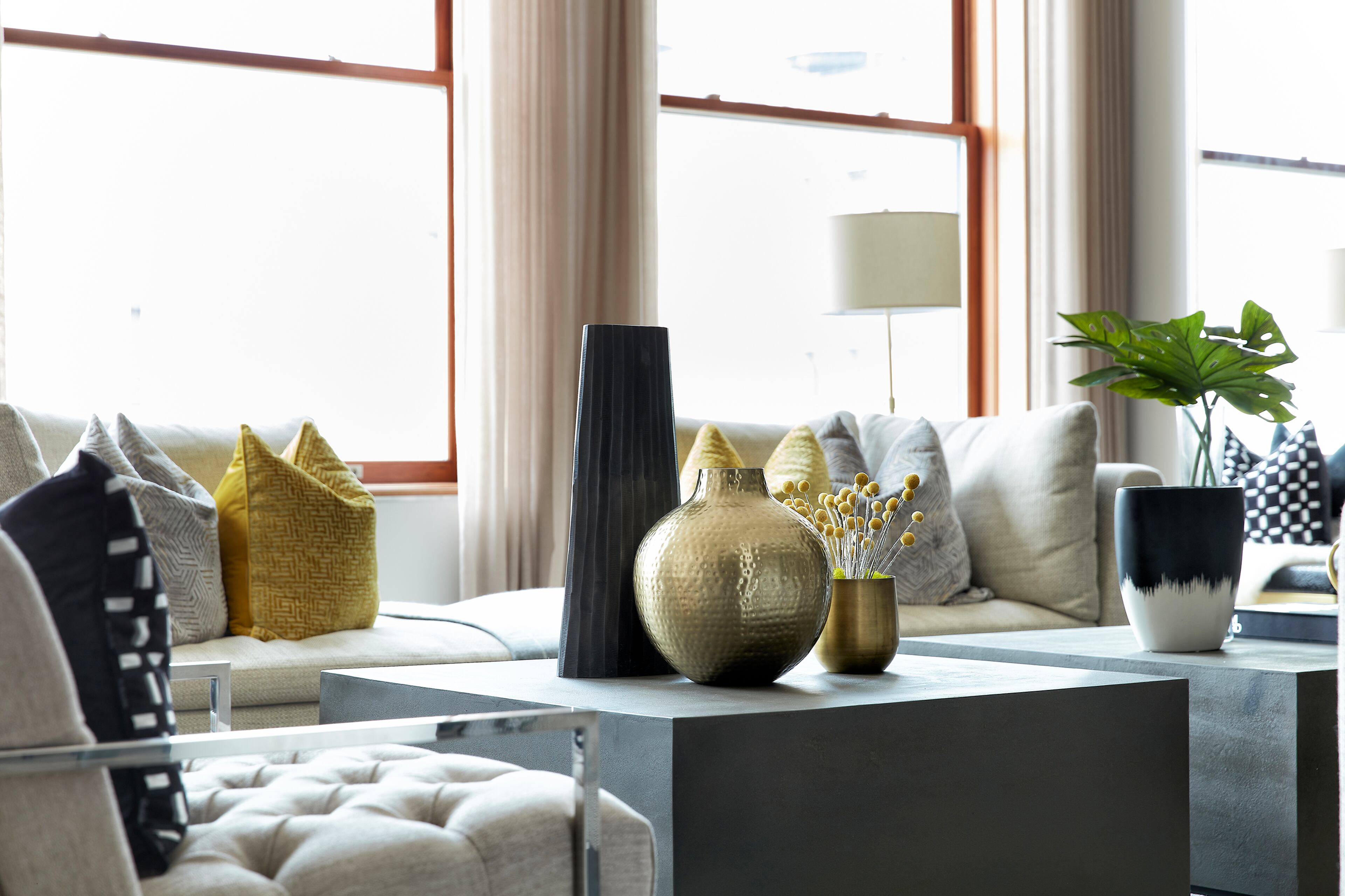 Lemon yellow used as an accent color adds a sense of luxury when paired with black. (Scott Gabriel Morris/Handout/TNS)