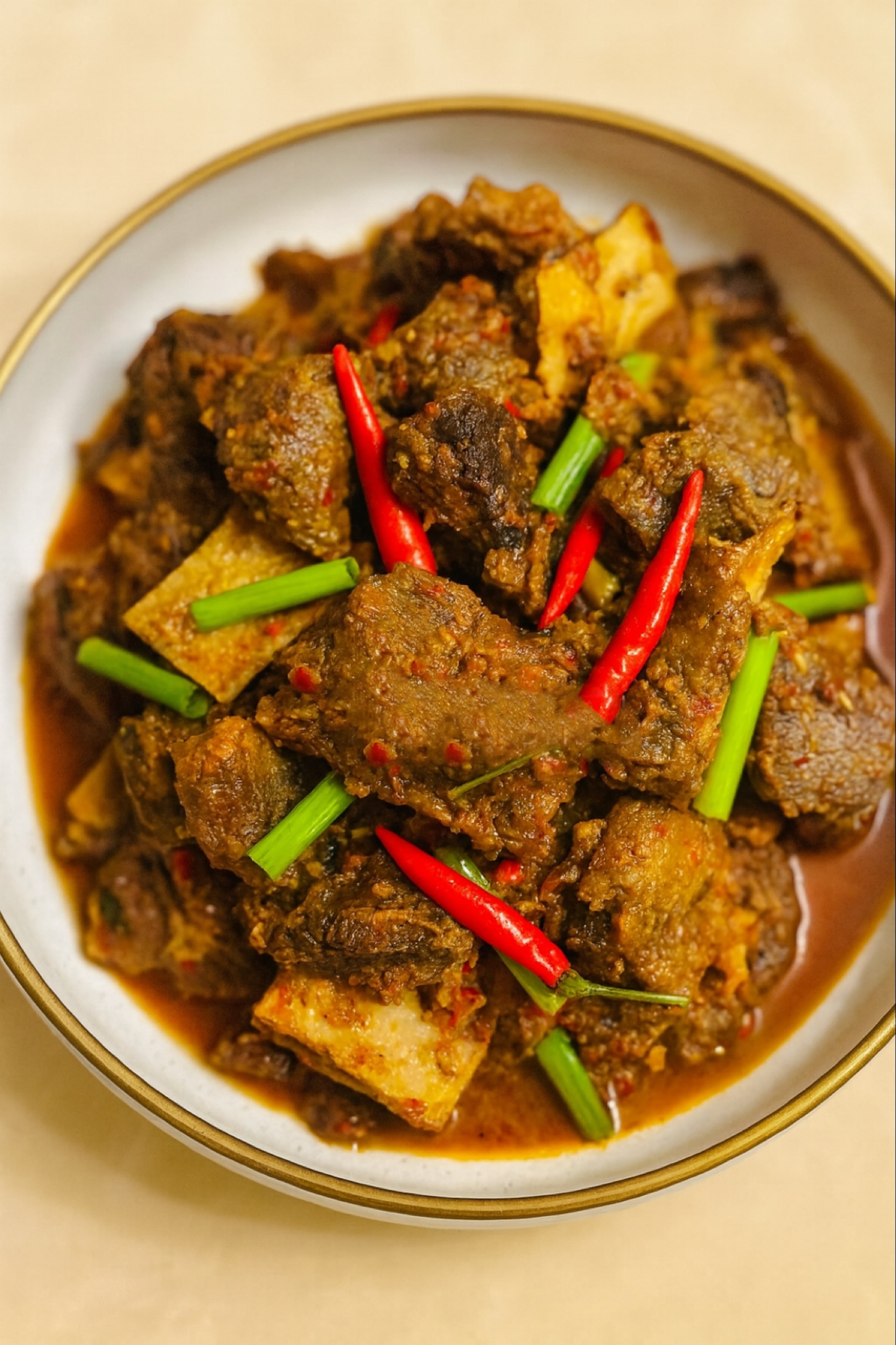 NezKitchen’s iga rica-rica fried ribs in chile sauce. (Courtesy of Agnes Setiady)