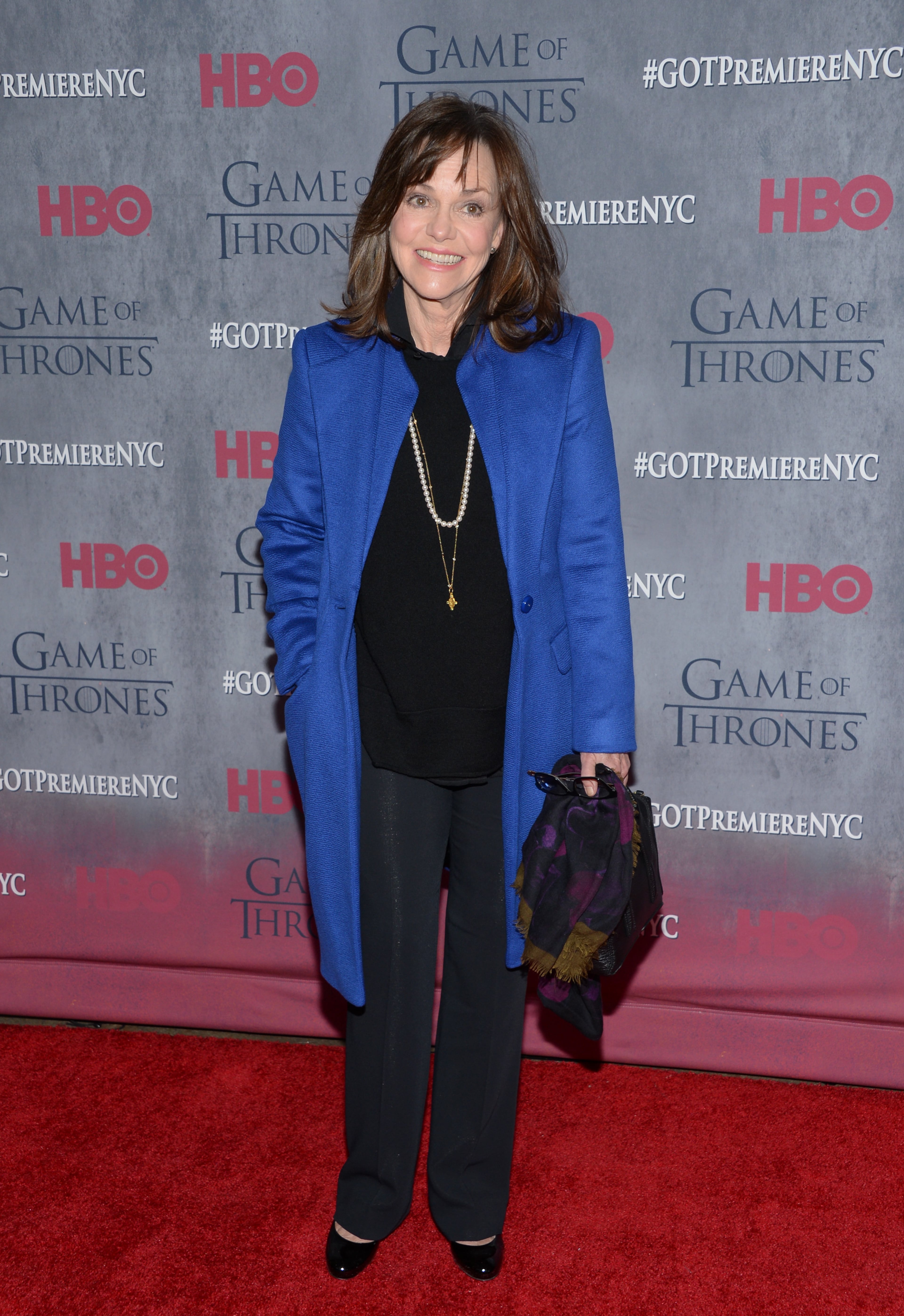 Actress Sally Fields attends HBO's "Game of Thrones" fourth season premiere at Avery Fisher Hall on Tuesday, March 18, 2014 in New York. (Photo by Evan Agostini/Invision/AP)