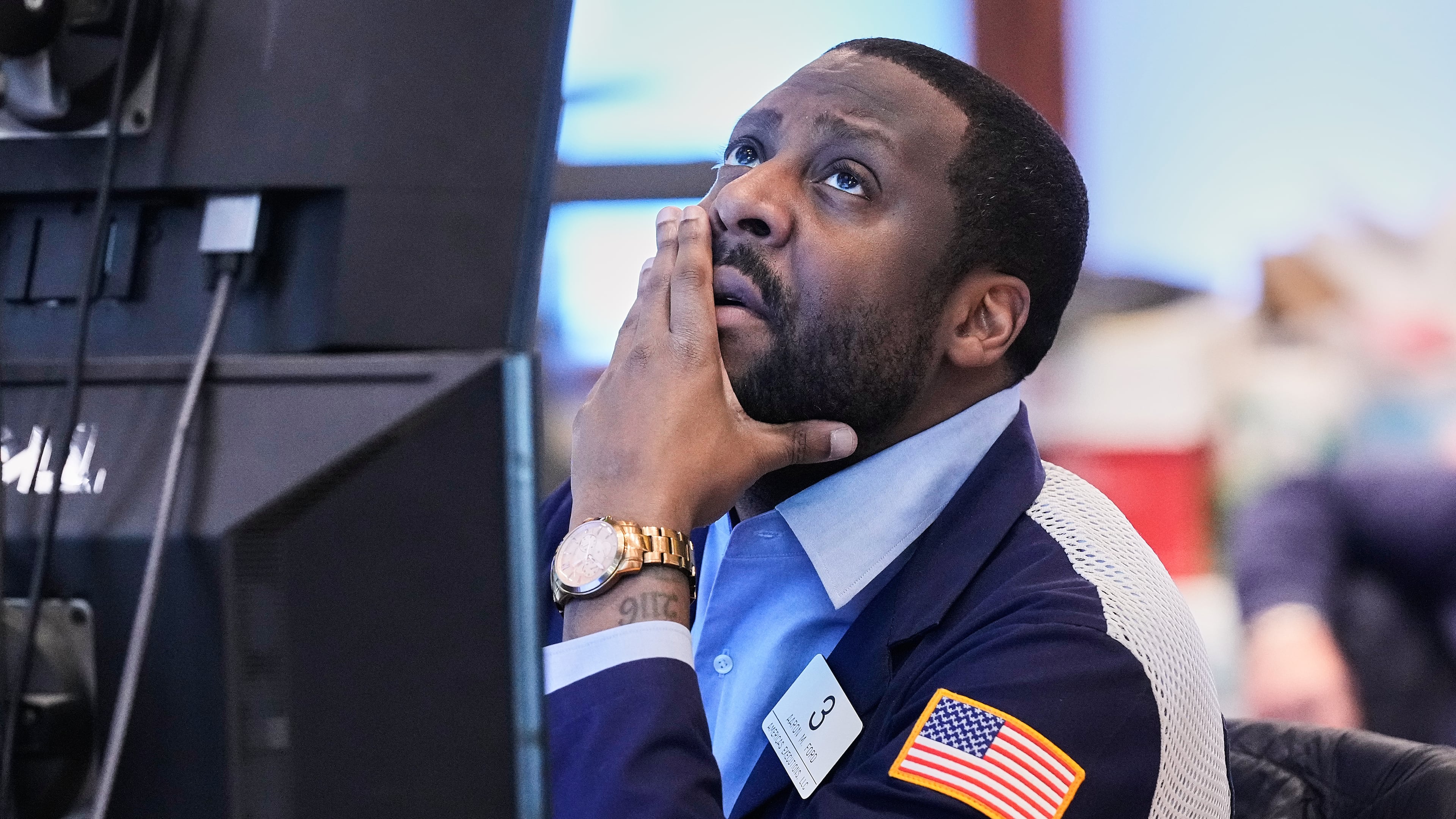 Trader Aaron Ford works on the floor of the New York Stock Exchange, Thursday, May 7, 2026. (AP Photo/Richard Drew)