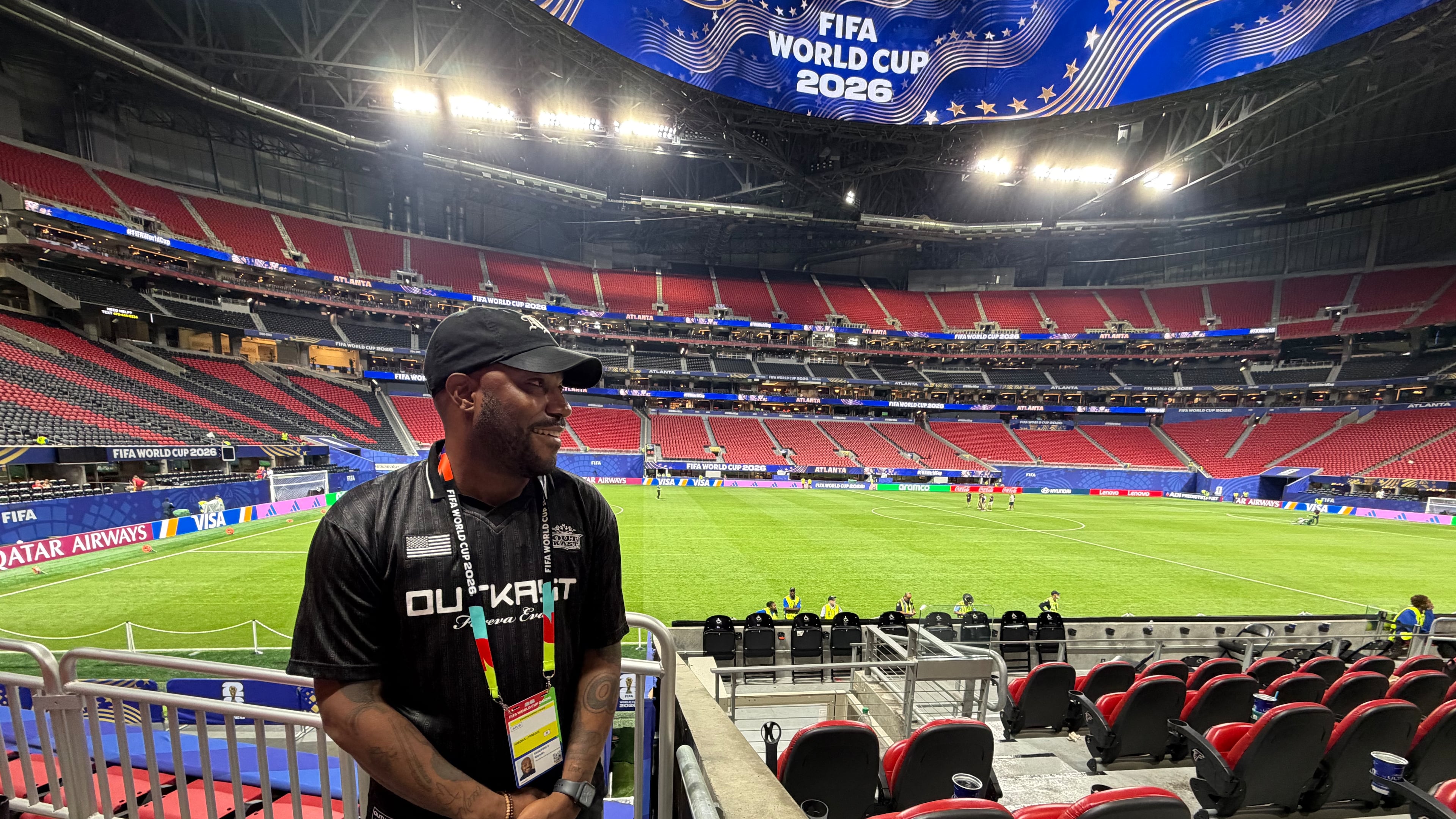 AJC reporter Gavin Godfrey covered six out of eight 2026 FIFA World Cup matches at Atlanta Stadium. (Kimberly Johnson/AJC)