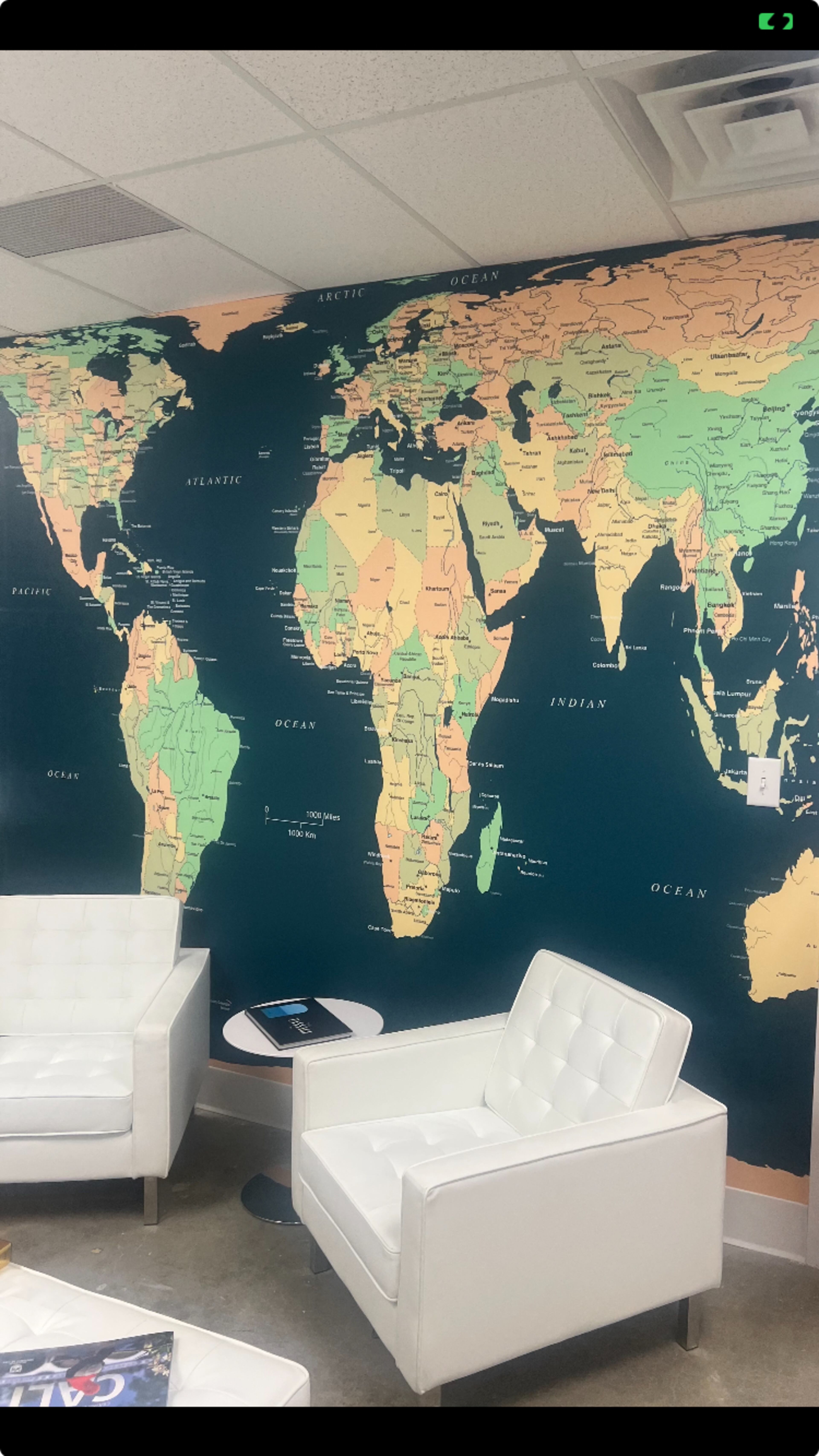 South Fulton Mayor khalid kamau's wages are being garnished to pay for a large mural installed in the mayoral suite. (Courtesy of city of South Fulton)