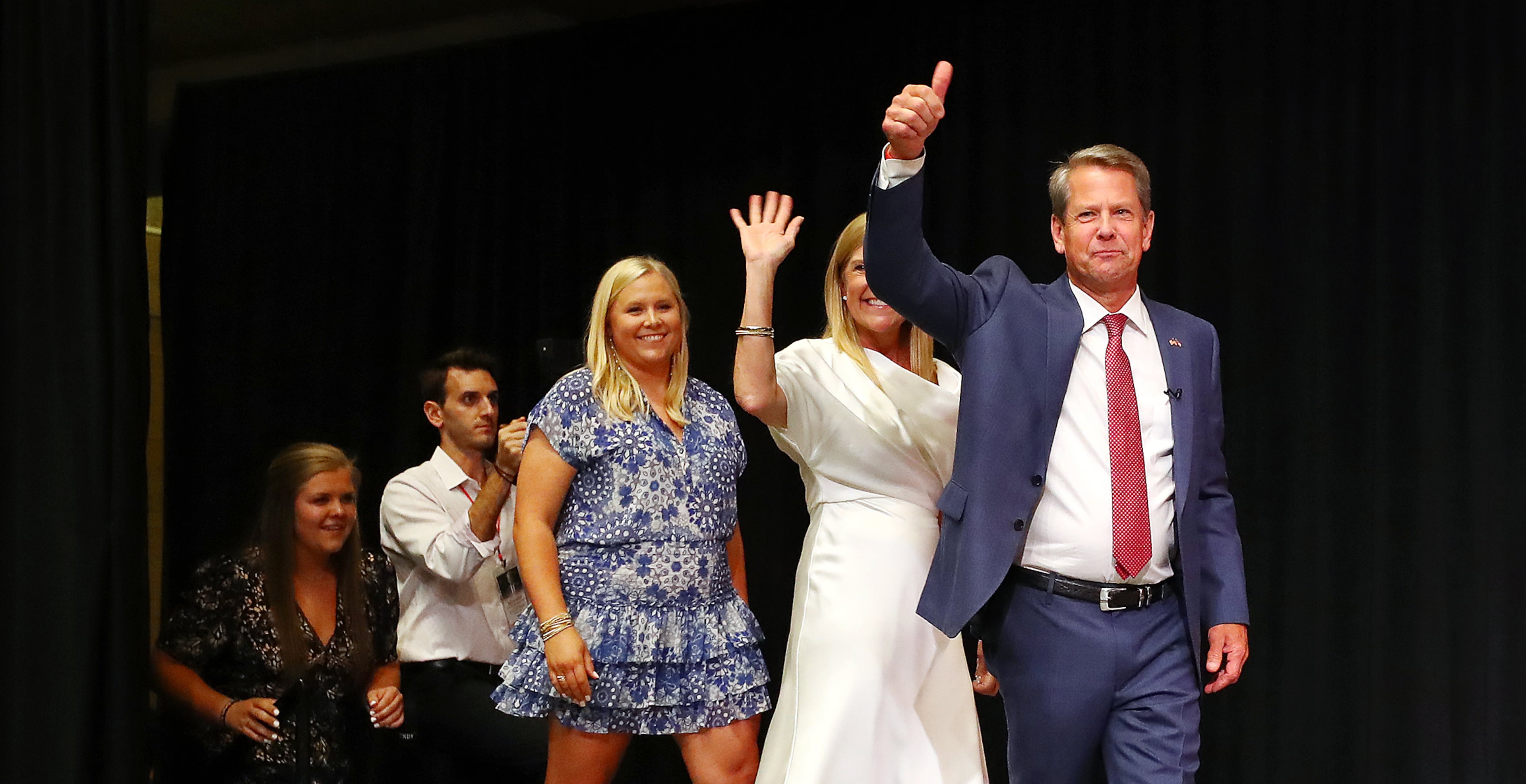 Gov. Brian Kemp's office learned through contact from The Atlanta Journal-Constitution that New Jersey recently made an appeal to seven Georgia businesses, stressing that the Garden State will protect the rights of those companies' female employees if Roe v. Wade is overturned. (Curtis Compton / Curtis.Compton@ajc.com)