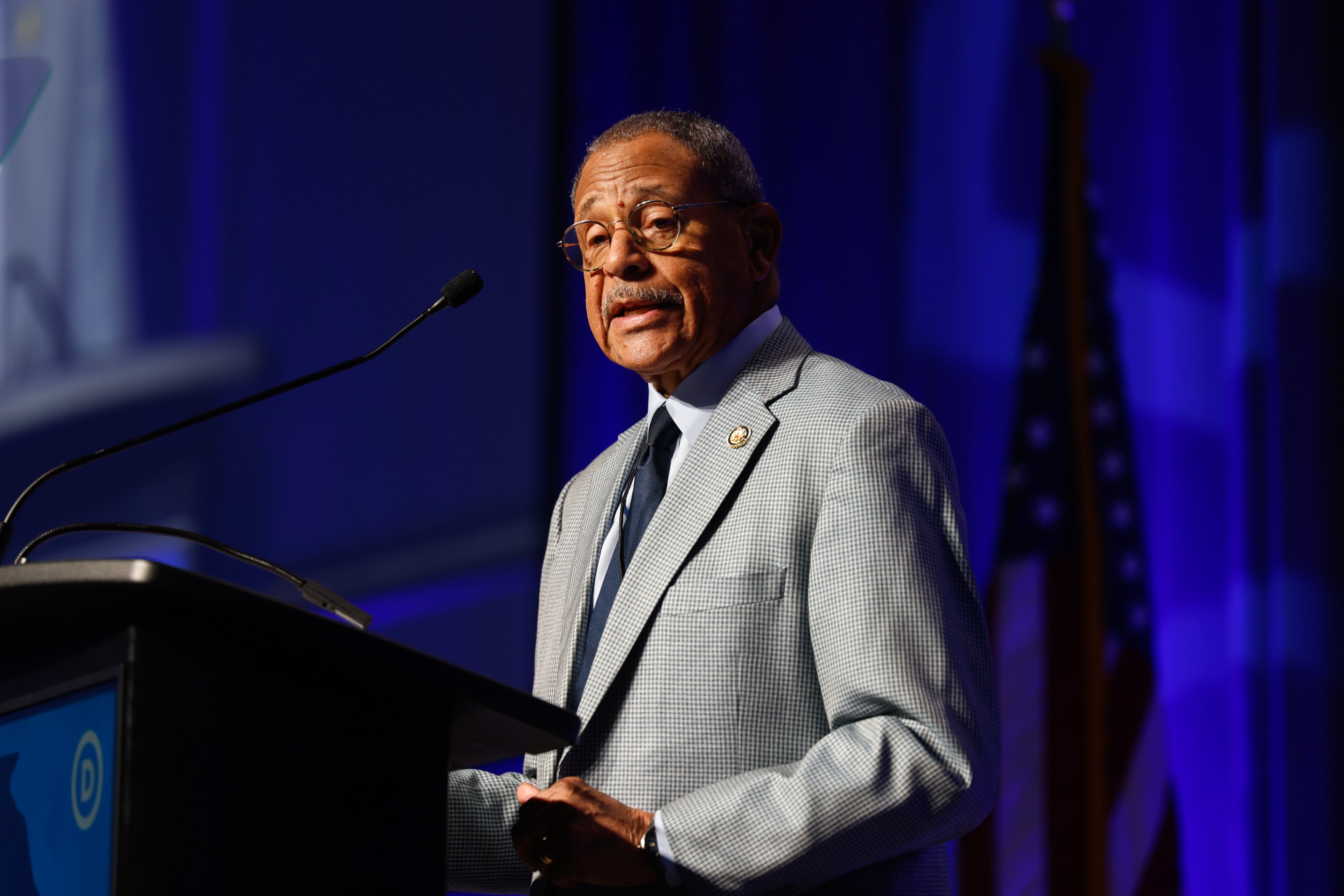 U.S. Rep. Sanford Bishop, seen here at the Democratic Party of Georgia convention in Savannah in August. (Arvin Temkar/AJC)
