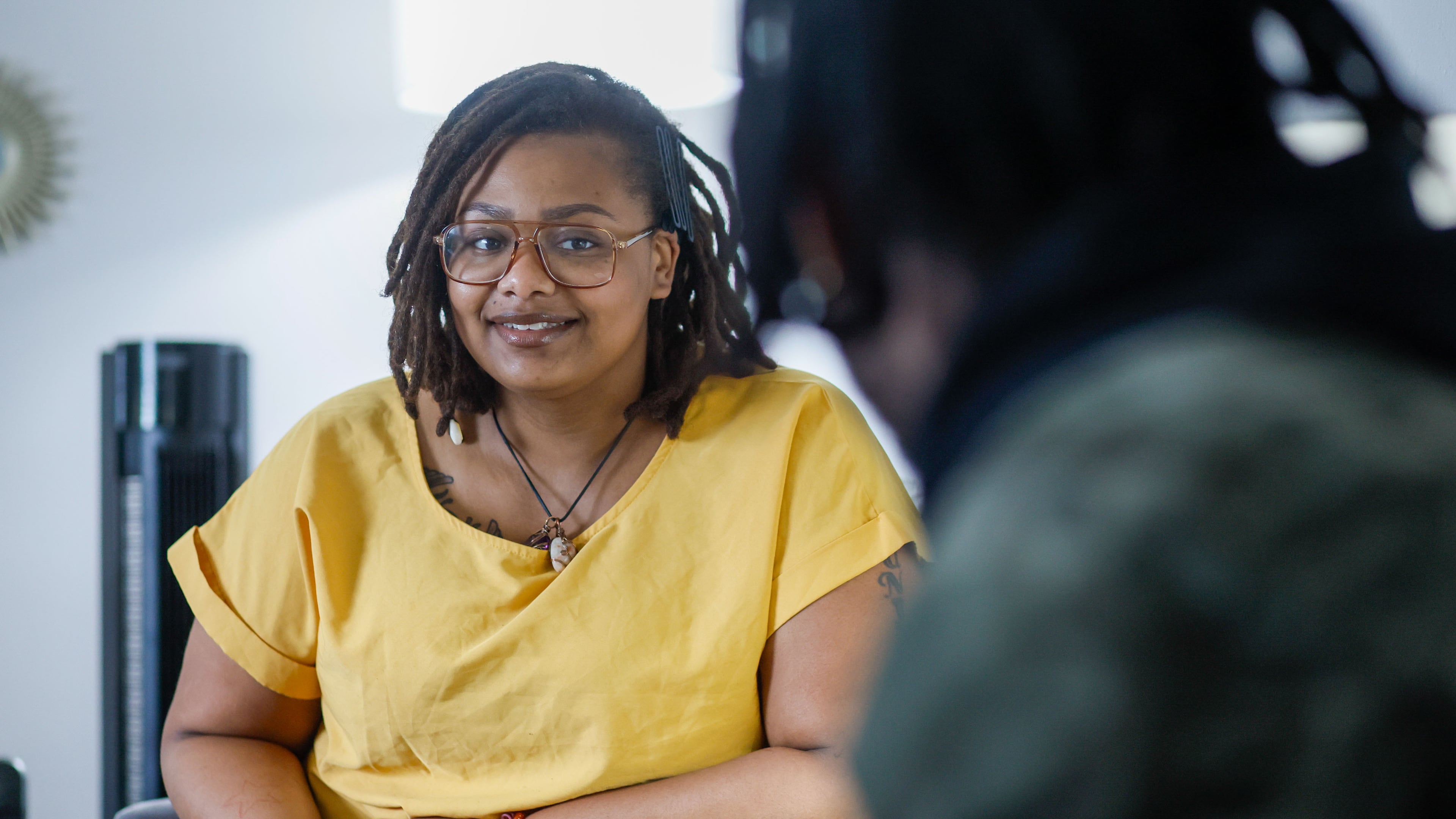 Kae'chauna Sinclair, a therapeutic life and relationship coach, works at Healing Grounds Therapy and Wellness Center in Jonesboro. A member of Gen Z, she said Zoomers are emotionally driven and “very specific” in terms of knowing their needs in the workplace.
Miguel Martinez /miguel.martinezjimenez@ajc.com