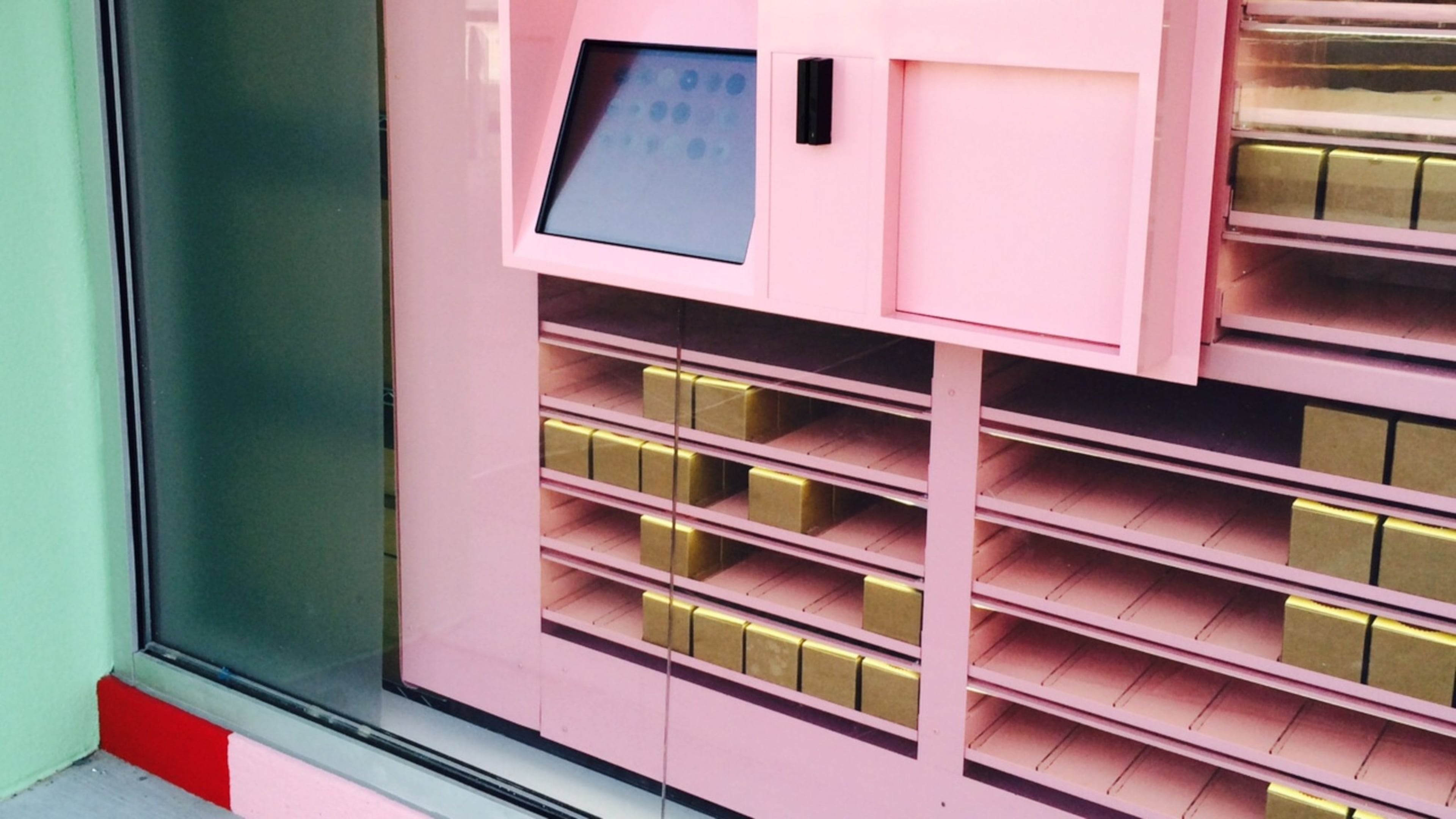 Atlanta is the first Sprinkles Cupcake and Ice Cream store to open in a mall. It also is one of the first locations to get the upgraded “2.0” version of the Cupcake ATM, capable of dispensing four cupcakes at a time. Photo by Jill Vejnoska jvejnoska@ajc.com
