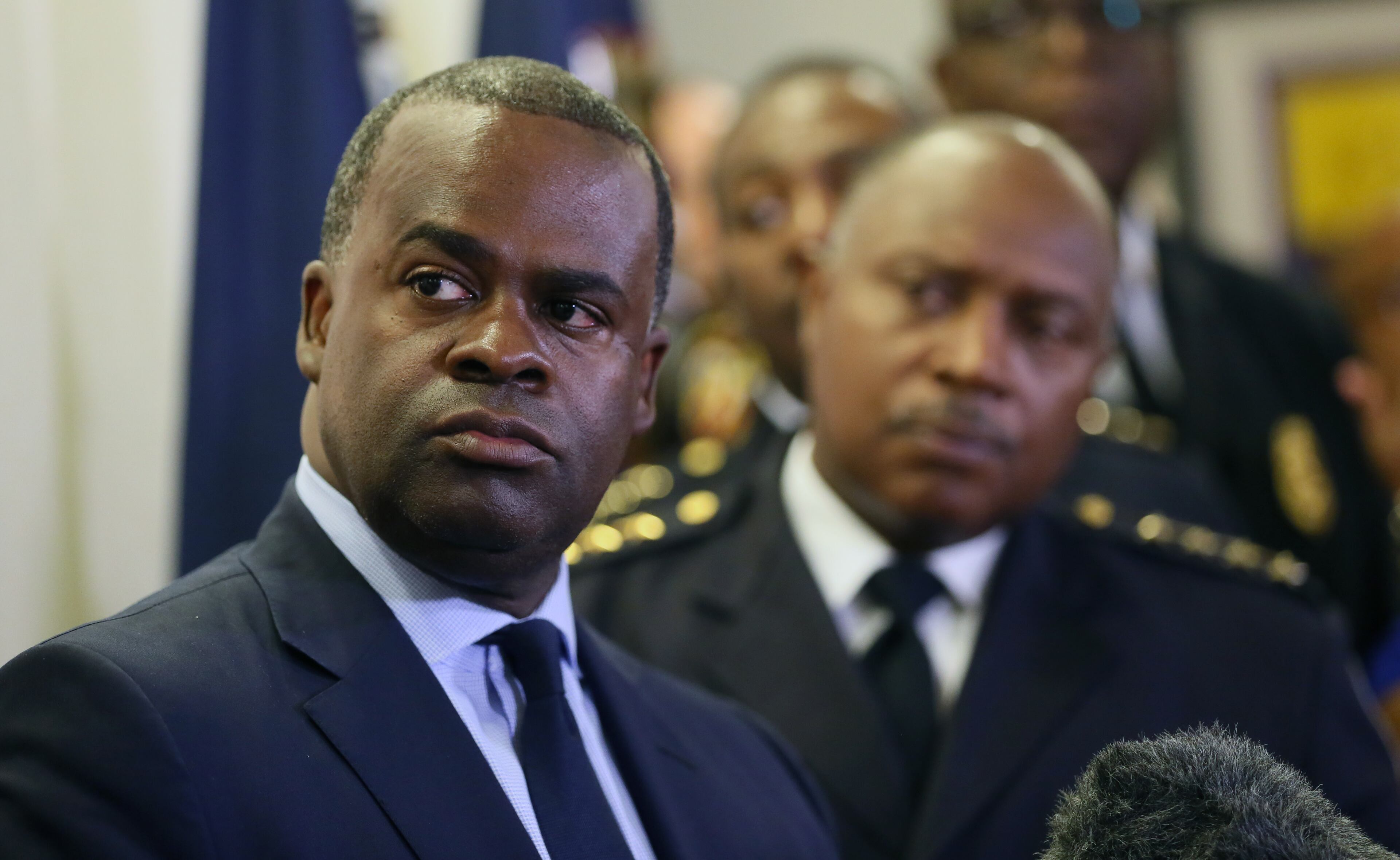 One community activist who says she was in the meeting with Reed said the mayor (left, with Police Chief George Turner) called this a “conversational meeting, not a solutions meeting.”