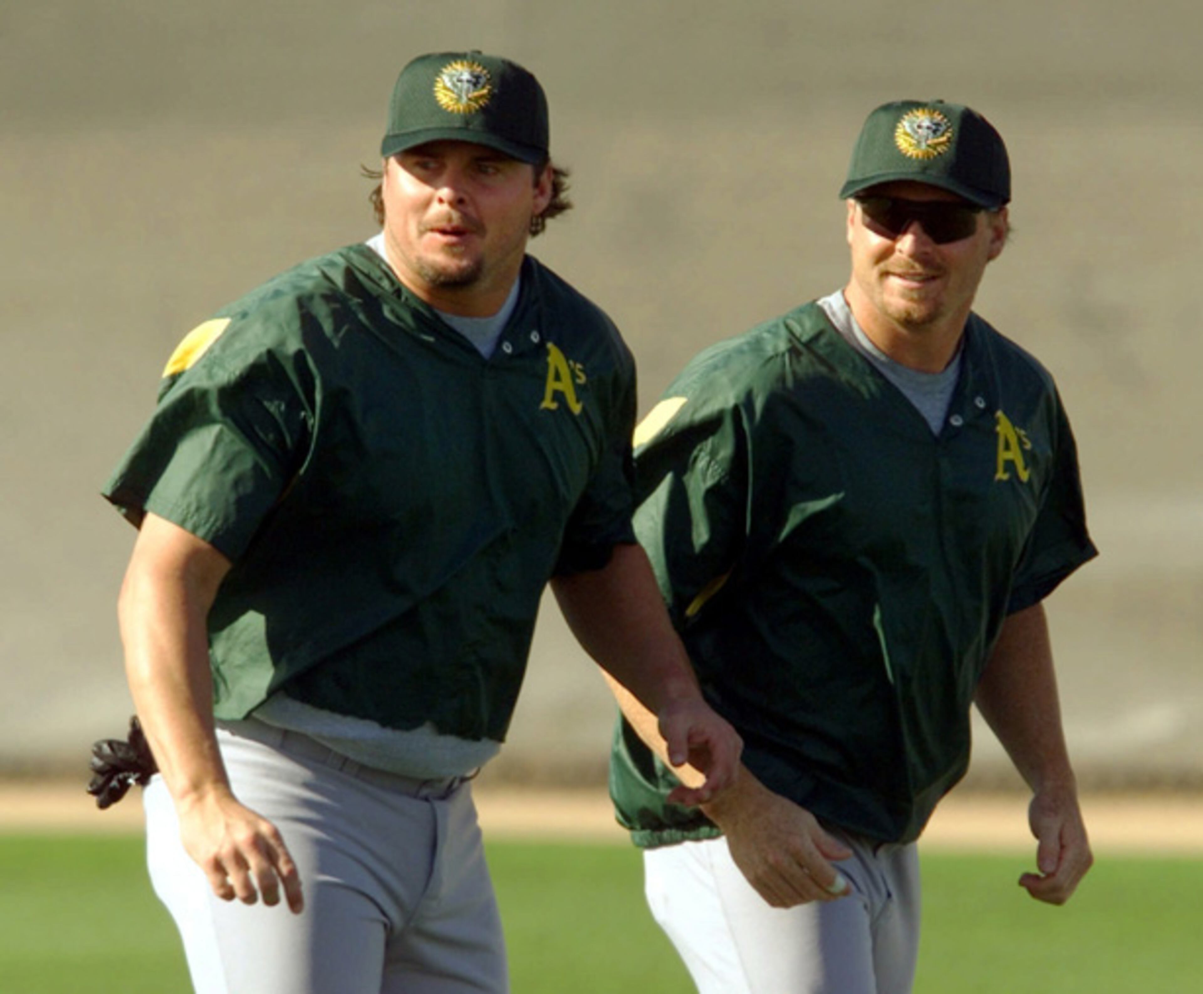 Brothers Jason and Jeremy Giambi spent time together with the Oakland Athletics in 2000 and 2001.