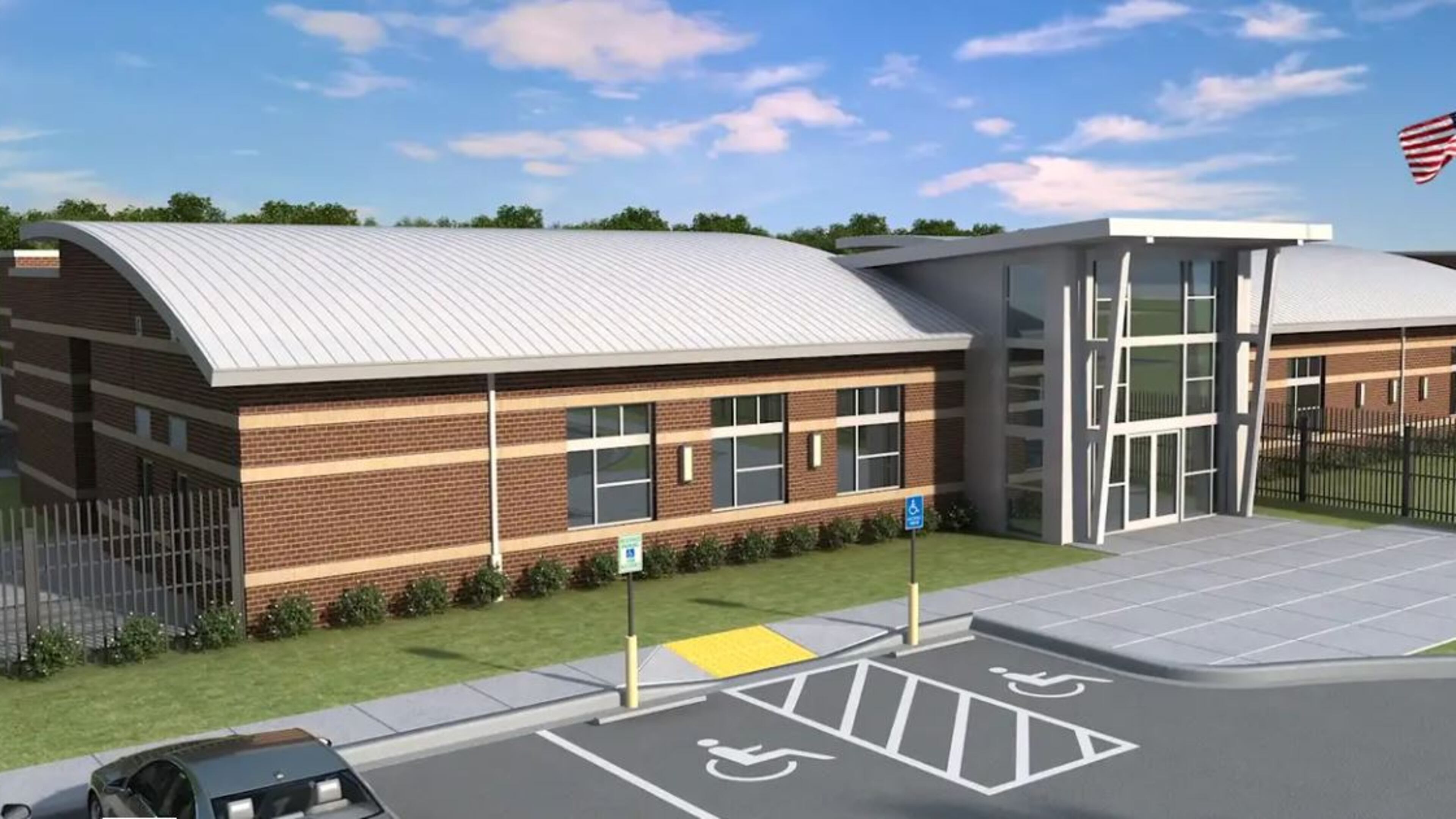 A rendering of The Gwinnett County Police Department's new Bay Creek precinct near Loganville. VIA GWINNETT COUNTY