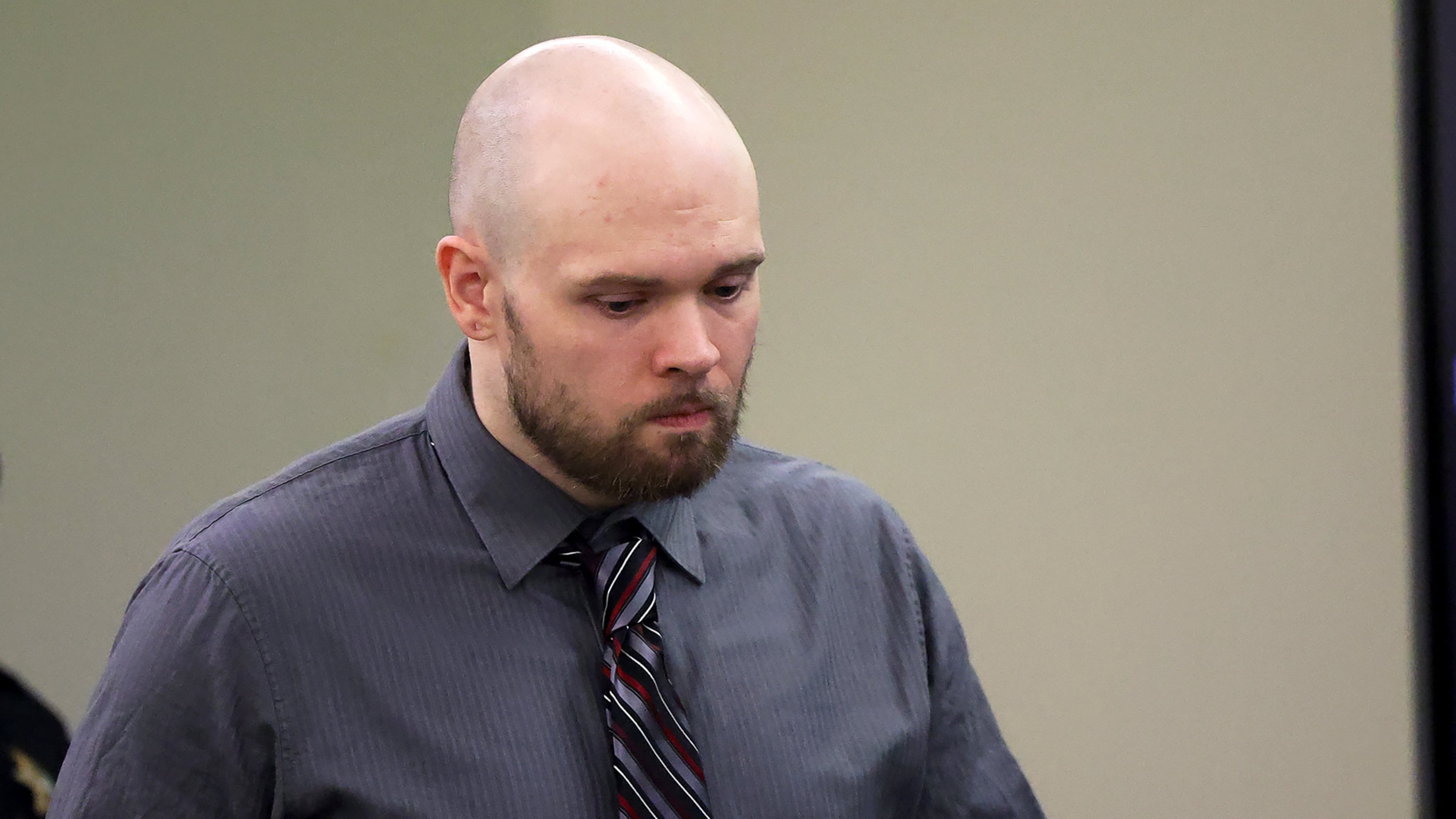 Defendant Tanner Horner enters the courtroom for closing arguments during the punishment phase of his capital murder trial Tuesday, May 5, 2026, at the Tim Curry Criminal Justice Center in Fort Worth, Texas. (Amanda McCoy/Star-Telegram via AP)