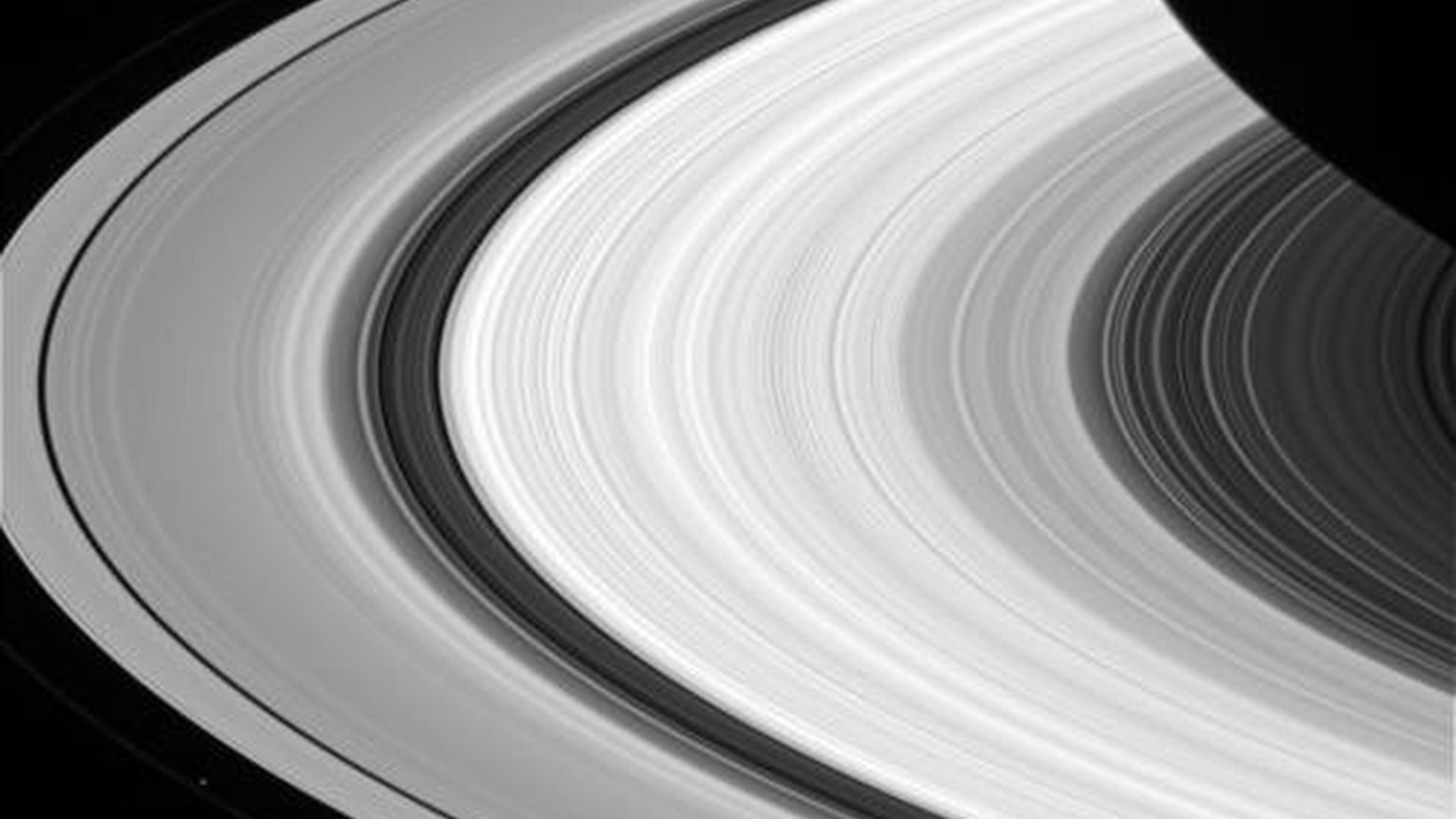 An image of Saturn’s rings taken in red light with the Cassini spacecraft wide-angle camera on Jan. 8, 2015.