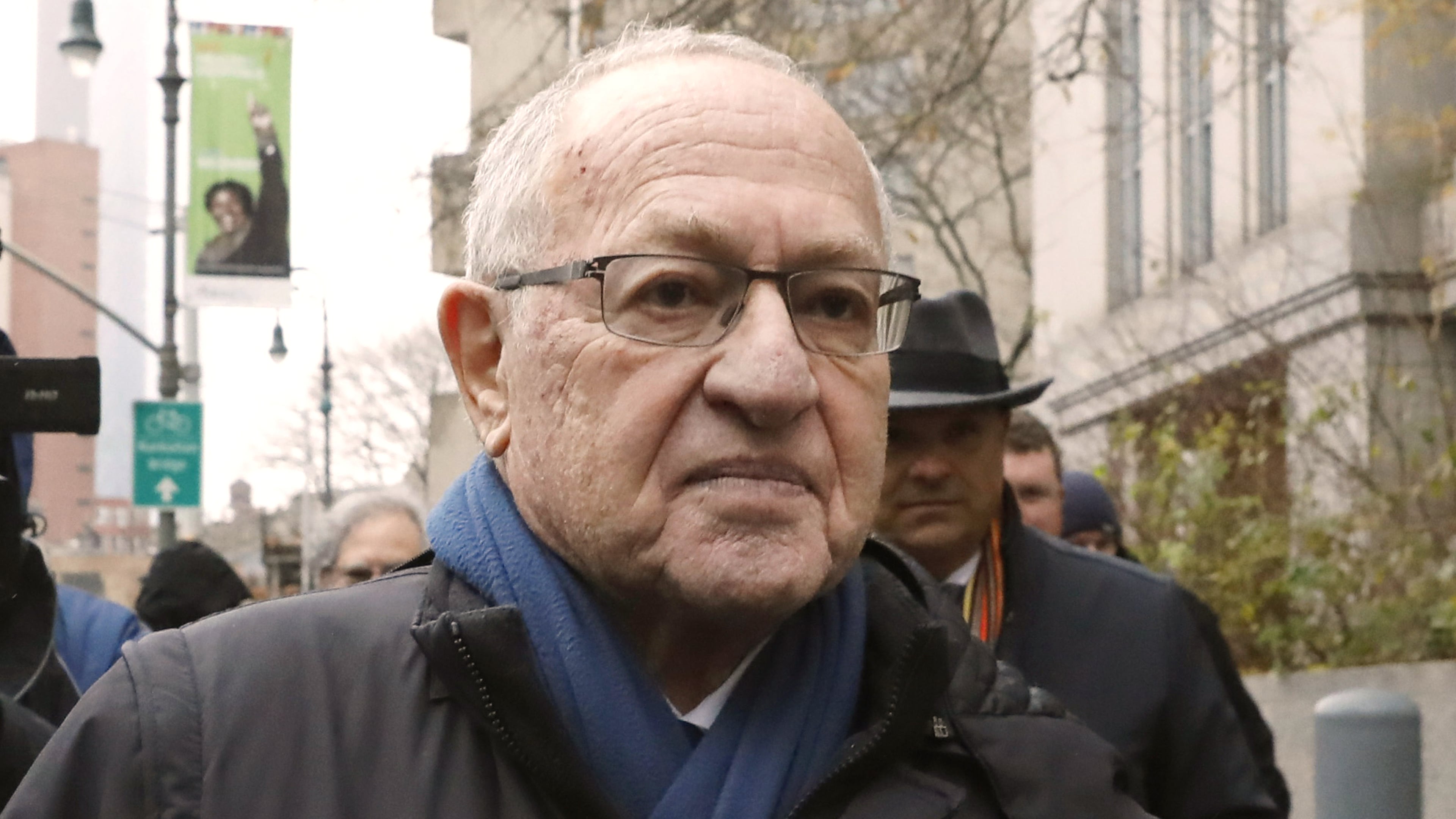 FILE - Attorney Alan Dershowitz leaves federal court,in New York, Dec. 2, 2019. (AP Photo/Richard Drew, File)