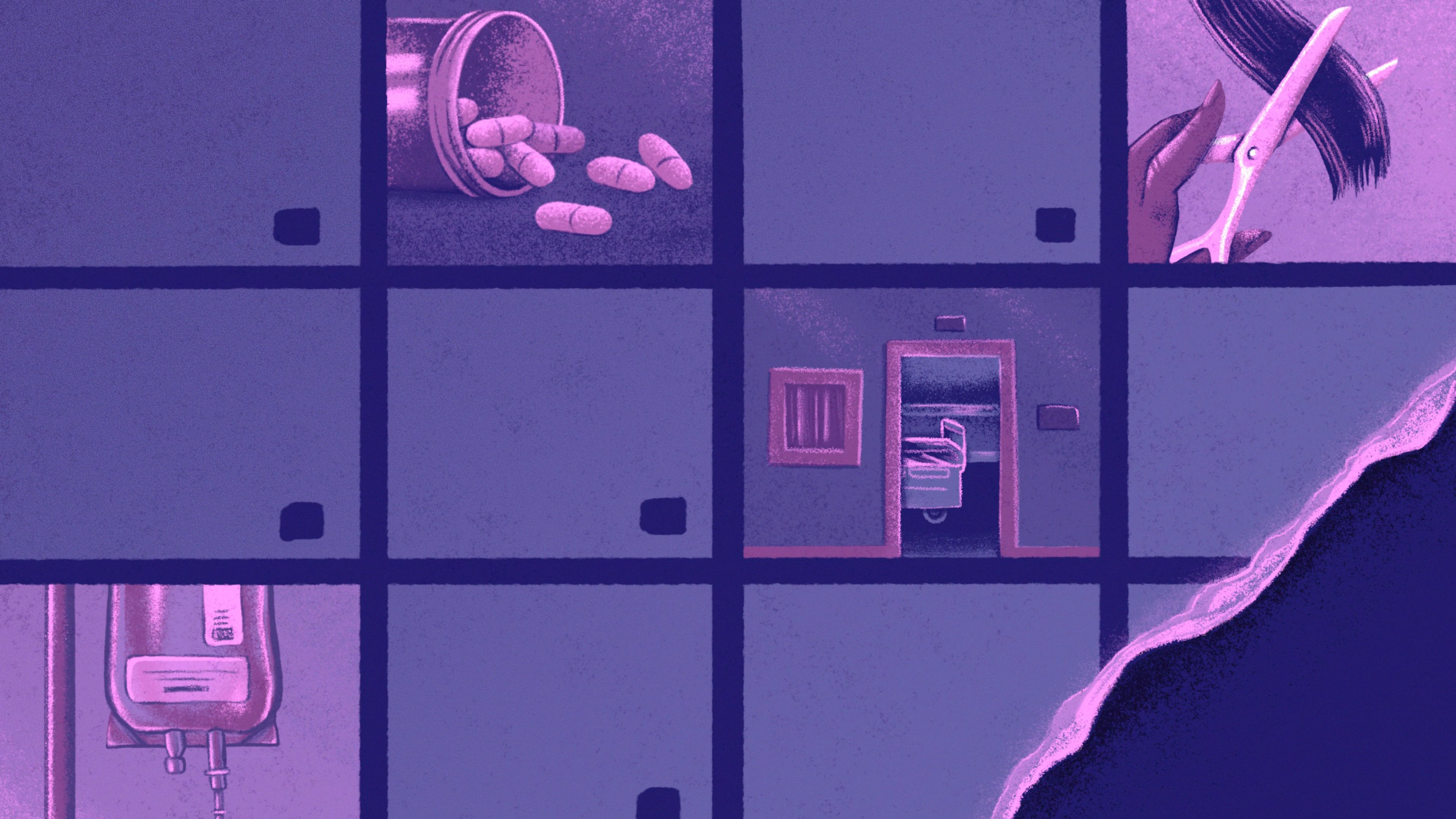 For young women with breast cancer, each day brings the challenge of fitting treatment into a busy schedule while balancing careers, motherhood and everyday life. (Illustration: Elaine Knox for the AJC)