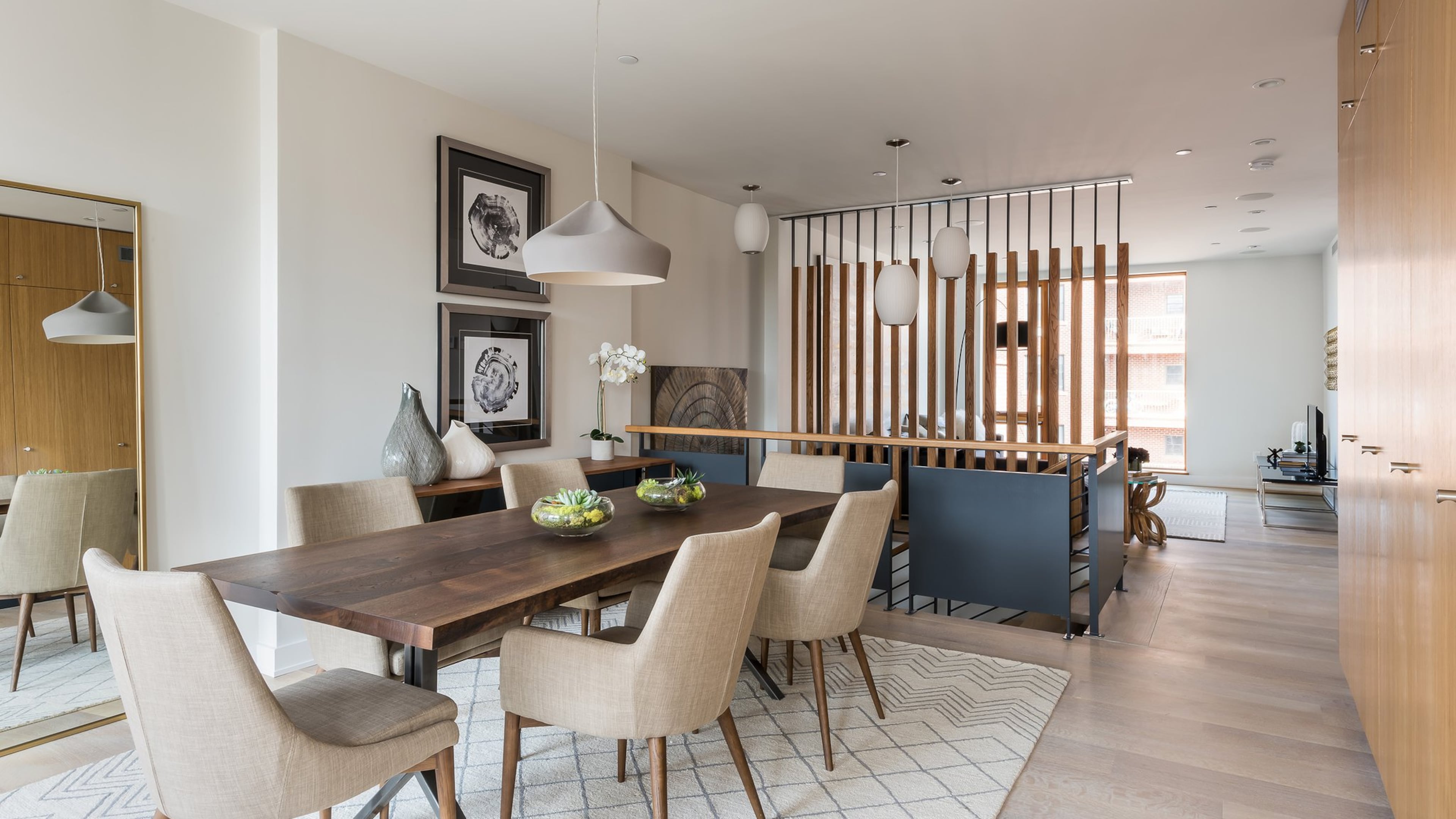 A reclaimed table serves as the backdrop for this dining area. (Design Recipes)