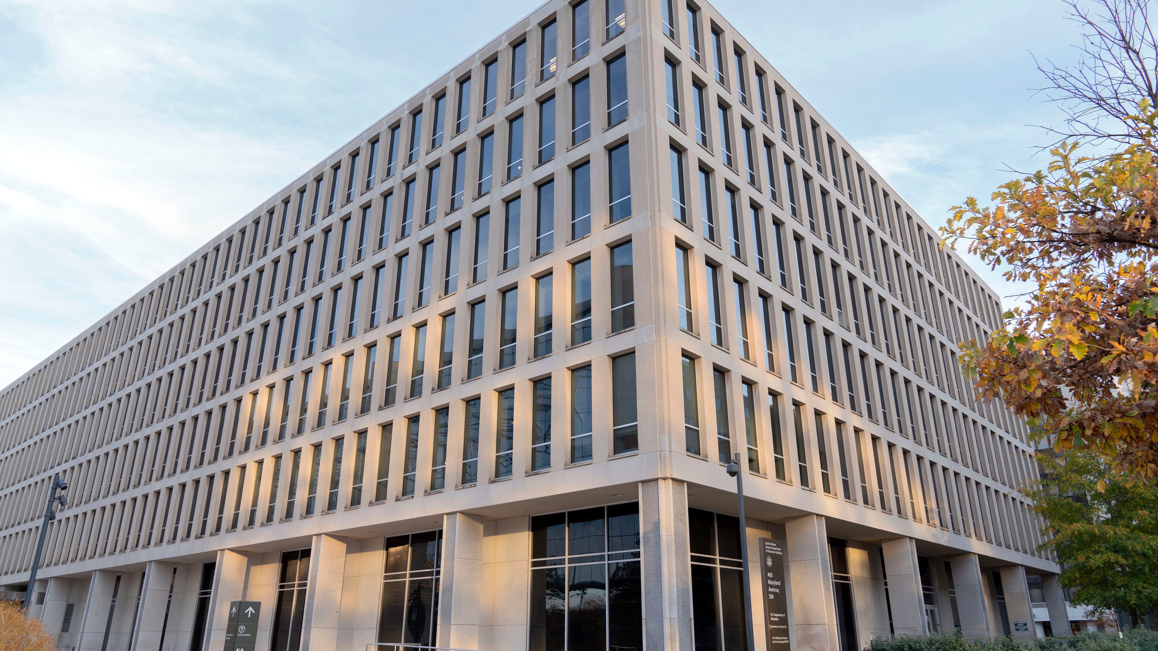 FILE - The U.S. Department of Education building is seen in Washington, on Nov. 18, 2024. (AP Photo/Jose Luis Magana, File)