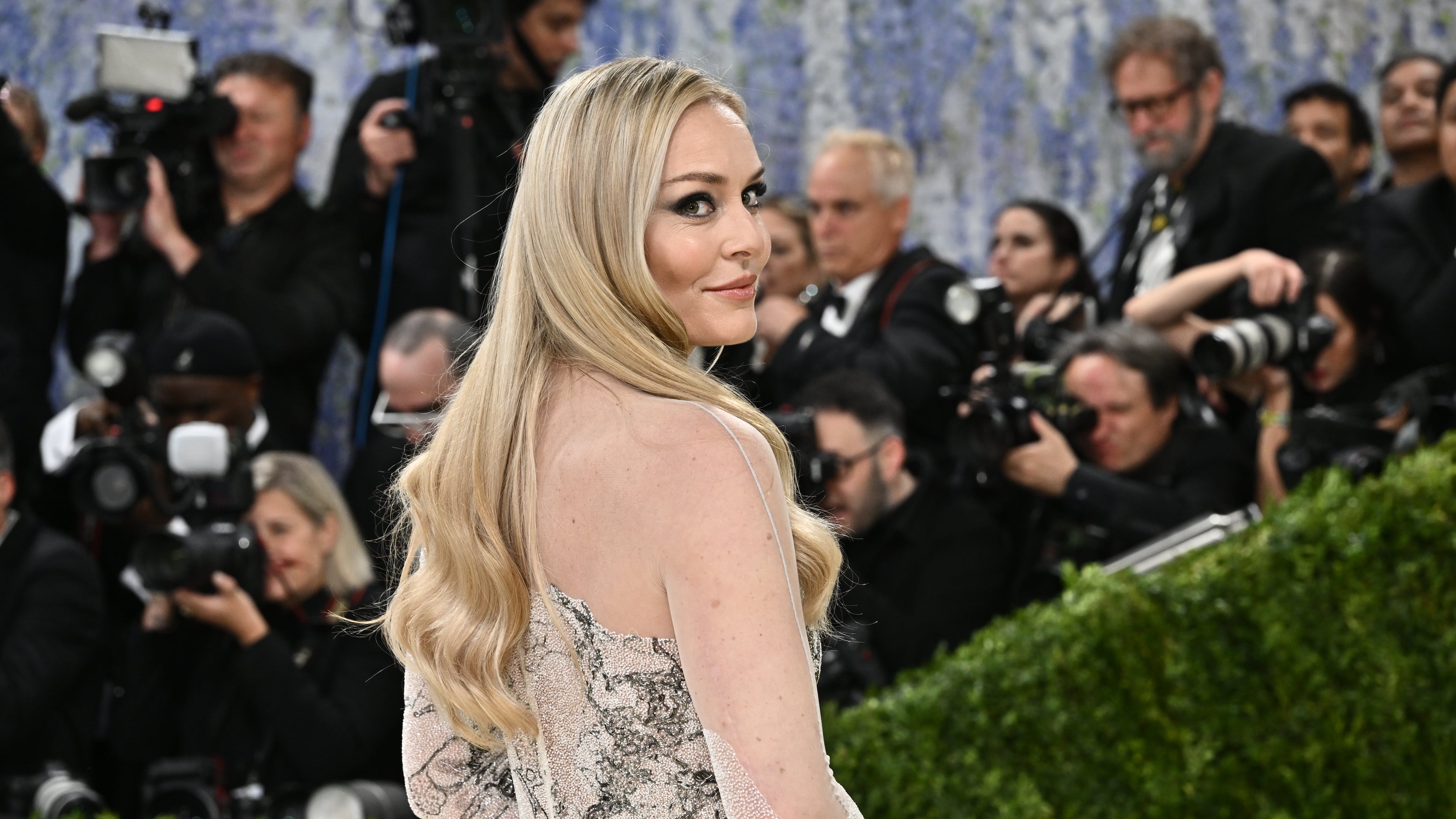 Lindsey Vonn arrives at The Metropolitan Museum of Art's Costume Institute benefit gala celebrating the opening of the "Costume Art" exhibition on Monday, May 4, 2026, in New York. (Photo by Evan Agostini/Invision/AP)