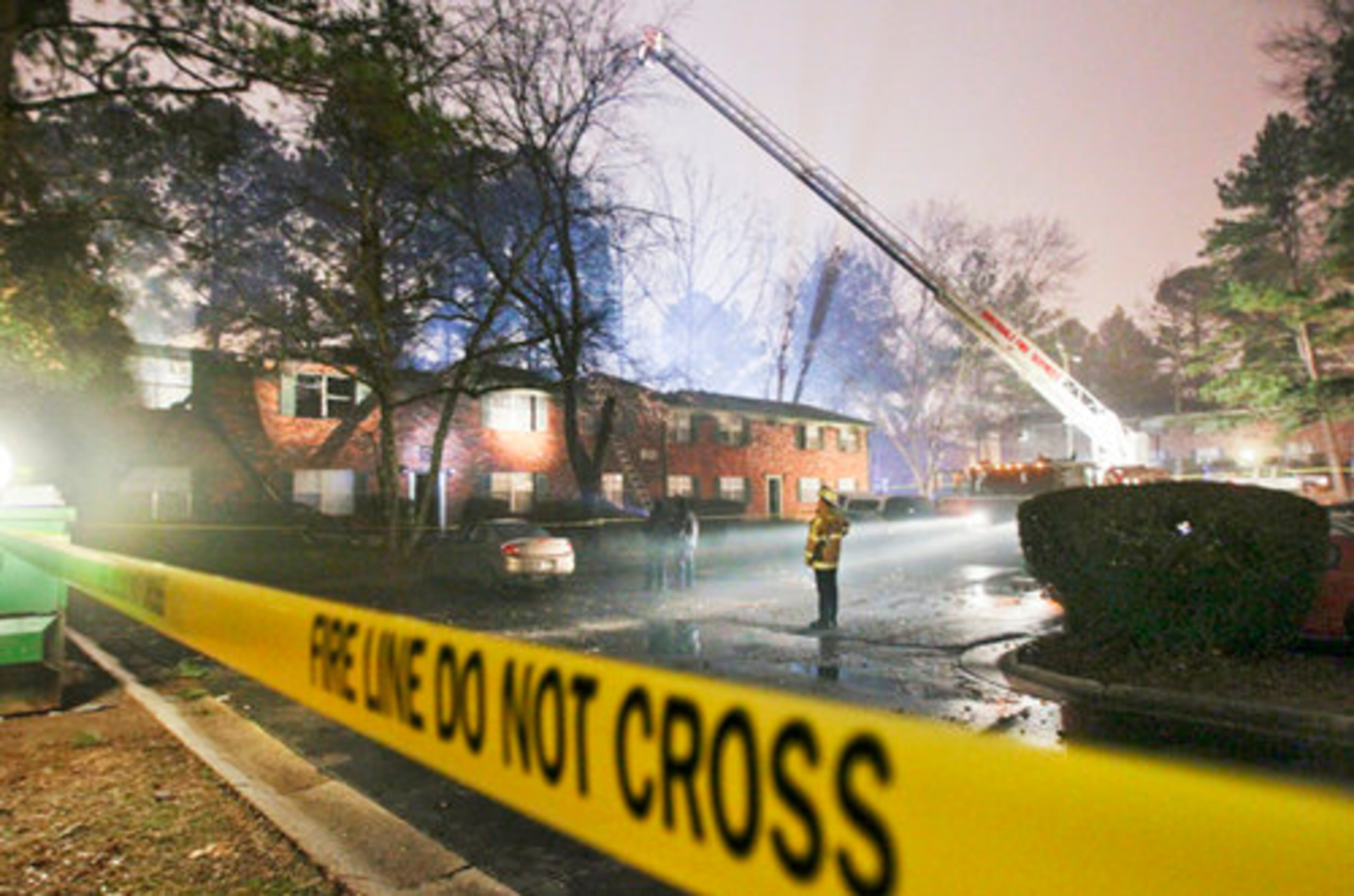 Firefighters discovered two bodies after dousing an apartment blaze in Riverdale Tuesday, Feb. 1, 2011.
