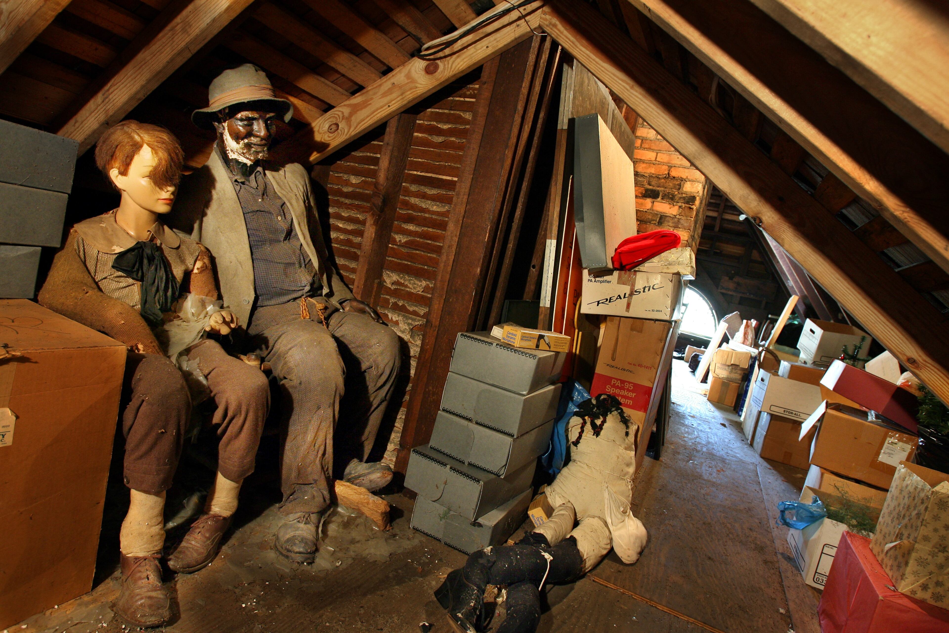 The house / museum is in trouble these days, its debt growing and the number of visitors dwindling. A lifesize Uncle Remus and young boy in the attic (used in the premiere of the movie in 1946, and a gift from Walt Disney) are among the museum's treasured artifacts. - Text by Joey Ivansco, AJC file