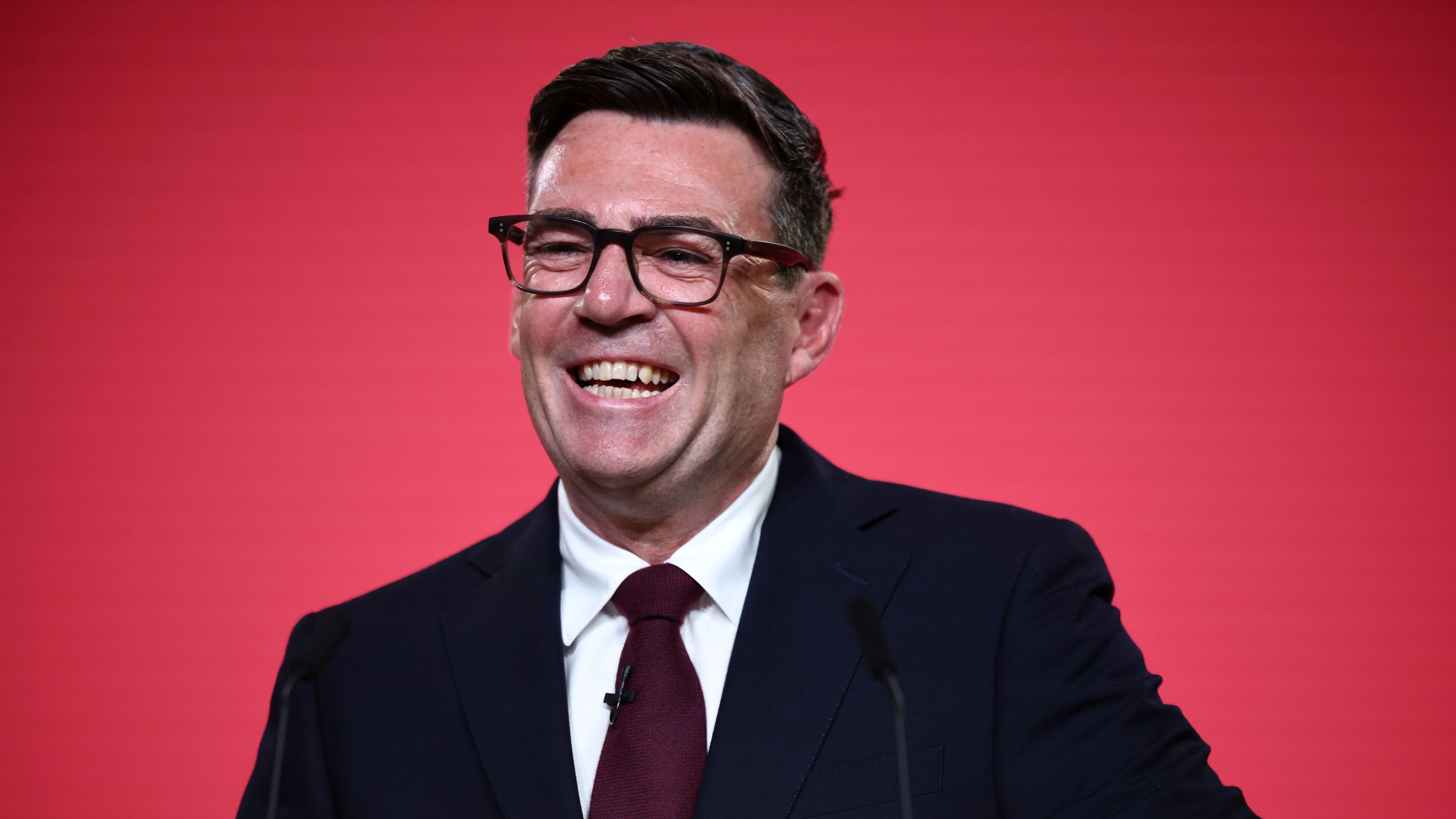 Andy Burnham speaks after being confirmed as the Labour Party's new leader and the country's next prime minister, during 'Labour's Special Conference' in central London, Friday July 17, 2026. (Henry Nicholls/Pool Photo via AP)