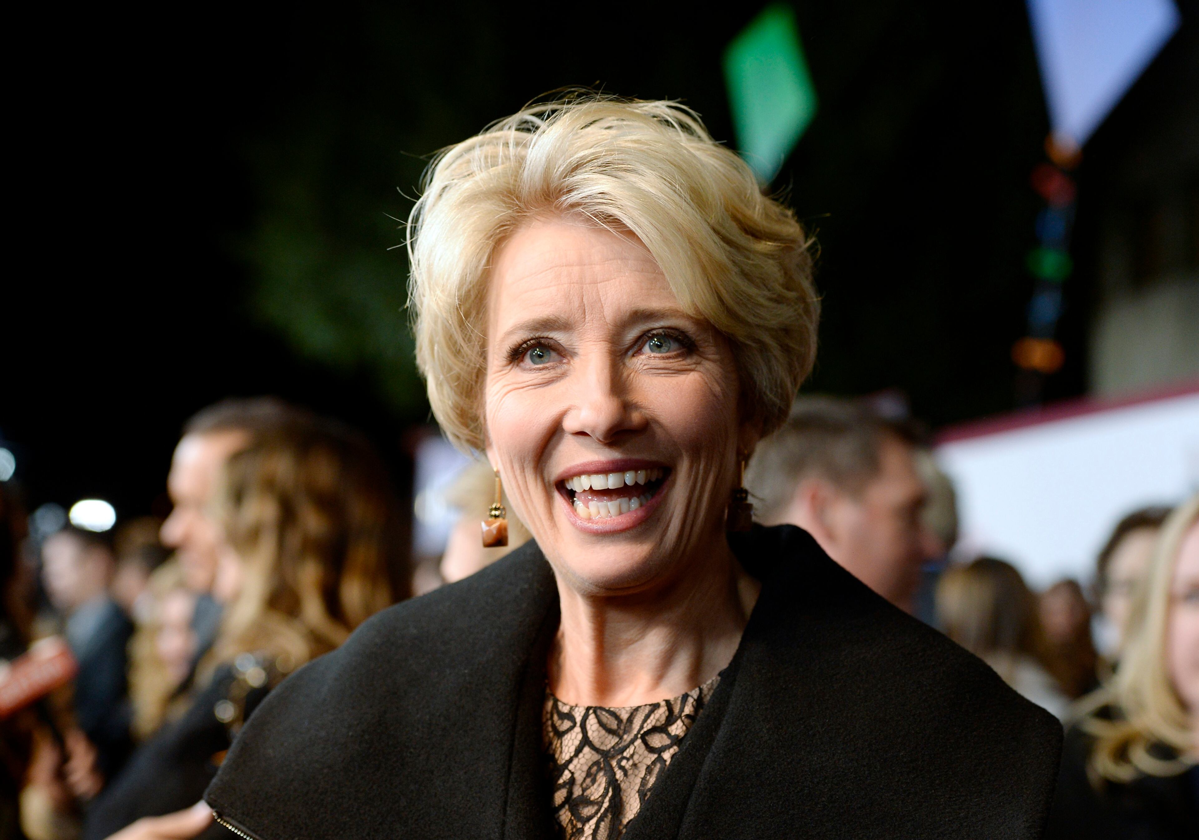 Cast member Emma Thompson attends the film premiere of "Saving Mr. Banks" at the Walt Disney Studios in Burbank, California, December 9, 2013. REUTERS/Kevork Djansezian (UNITED STATES - Tags: ENTERTAINMENT)