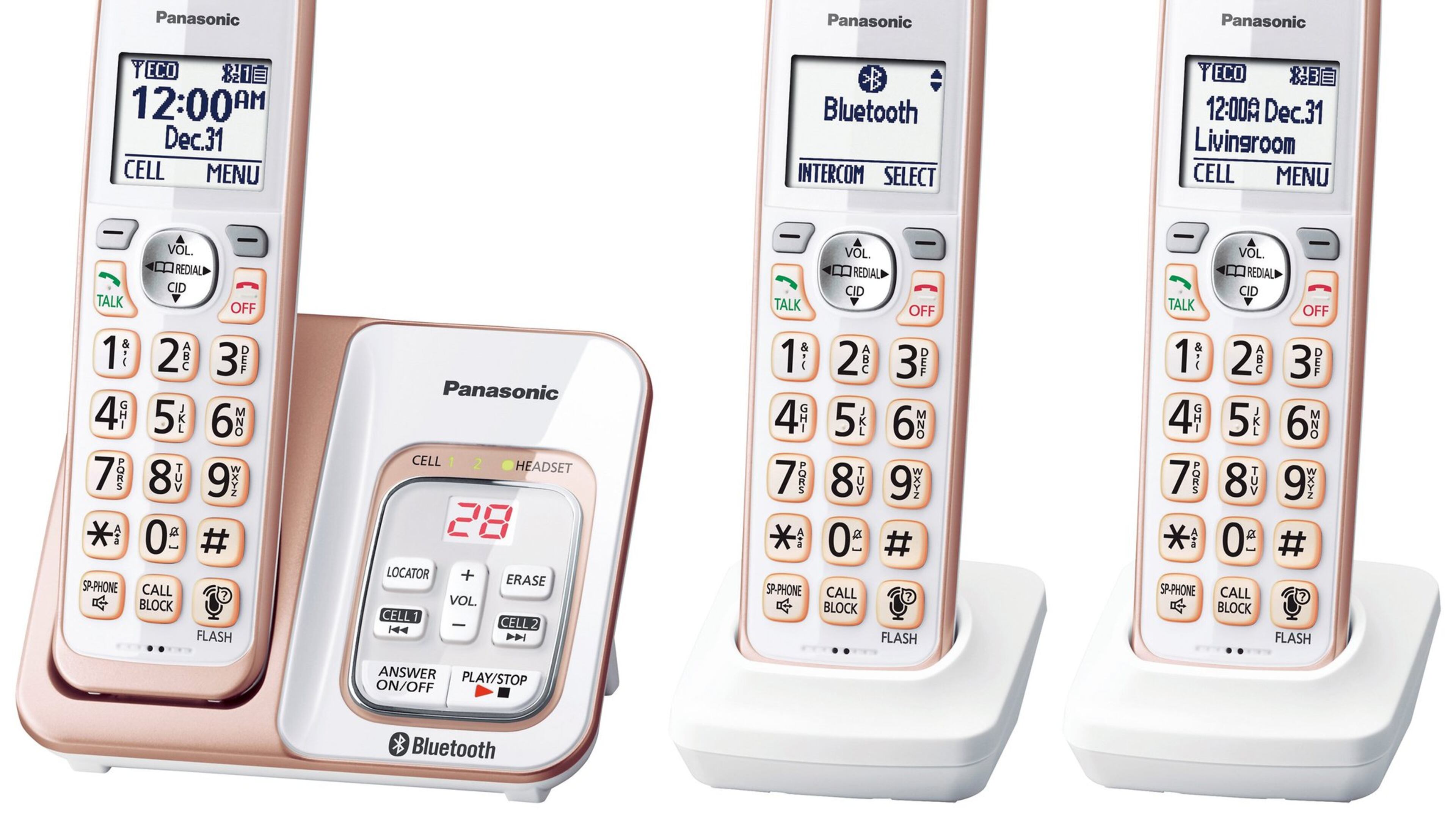 Fool Me Never: Panasonic KX-TGD5636G phone sets send robocallers packing with Voice Caller ID and a dedicated Call Block button. (Panasonic)