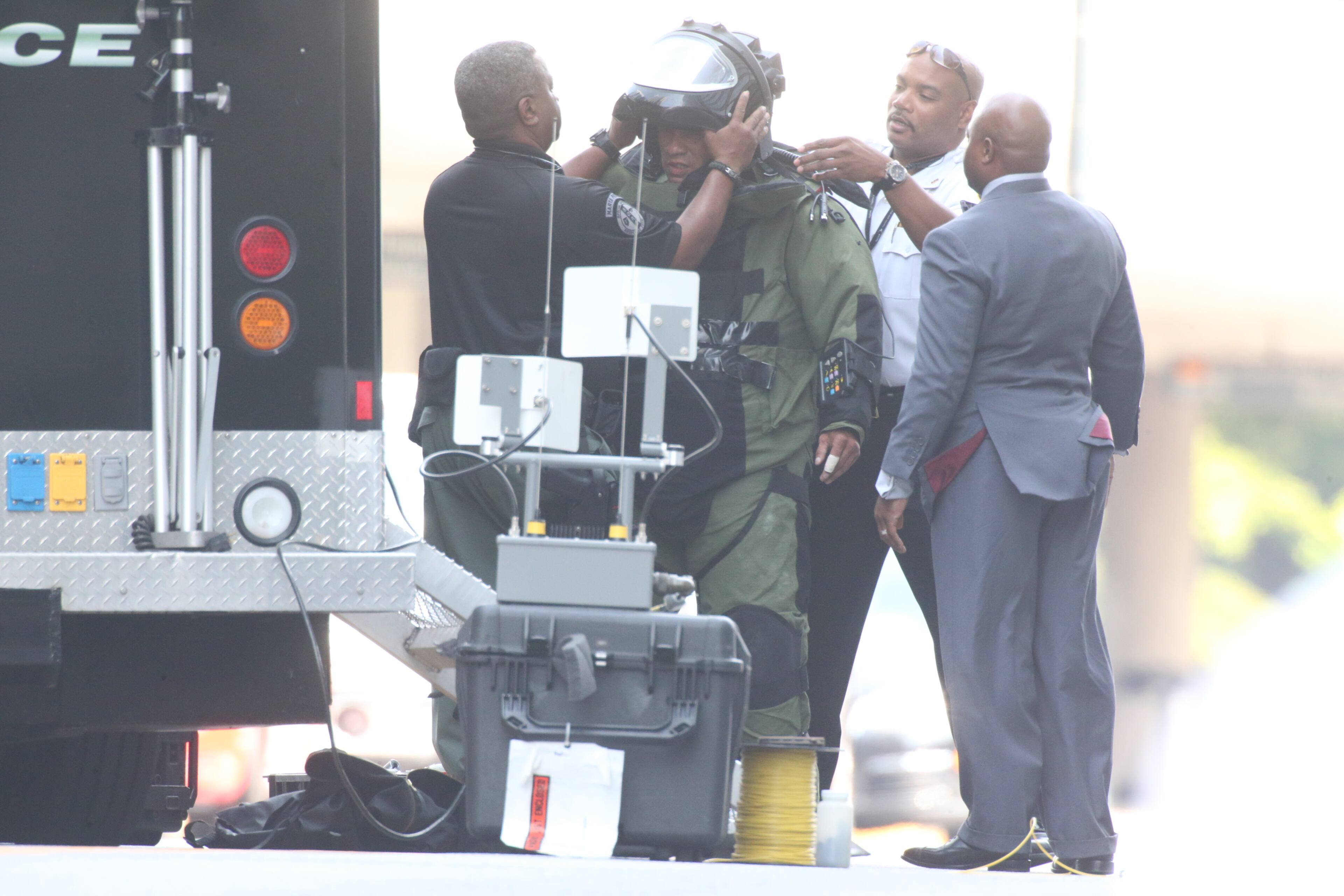 Rail service into and out of MARTA’s Civic Center station downtown was shut down late Tuesday morning July 8, 2014, while police investigated a suspicious package. JOHN SPINK/SPINK@AJC.COM
