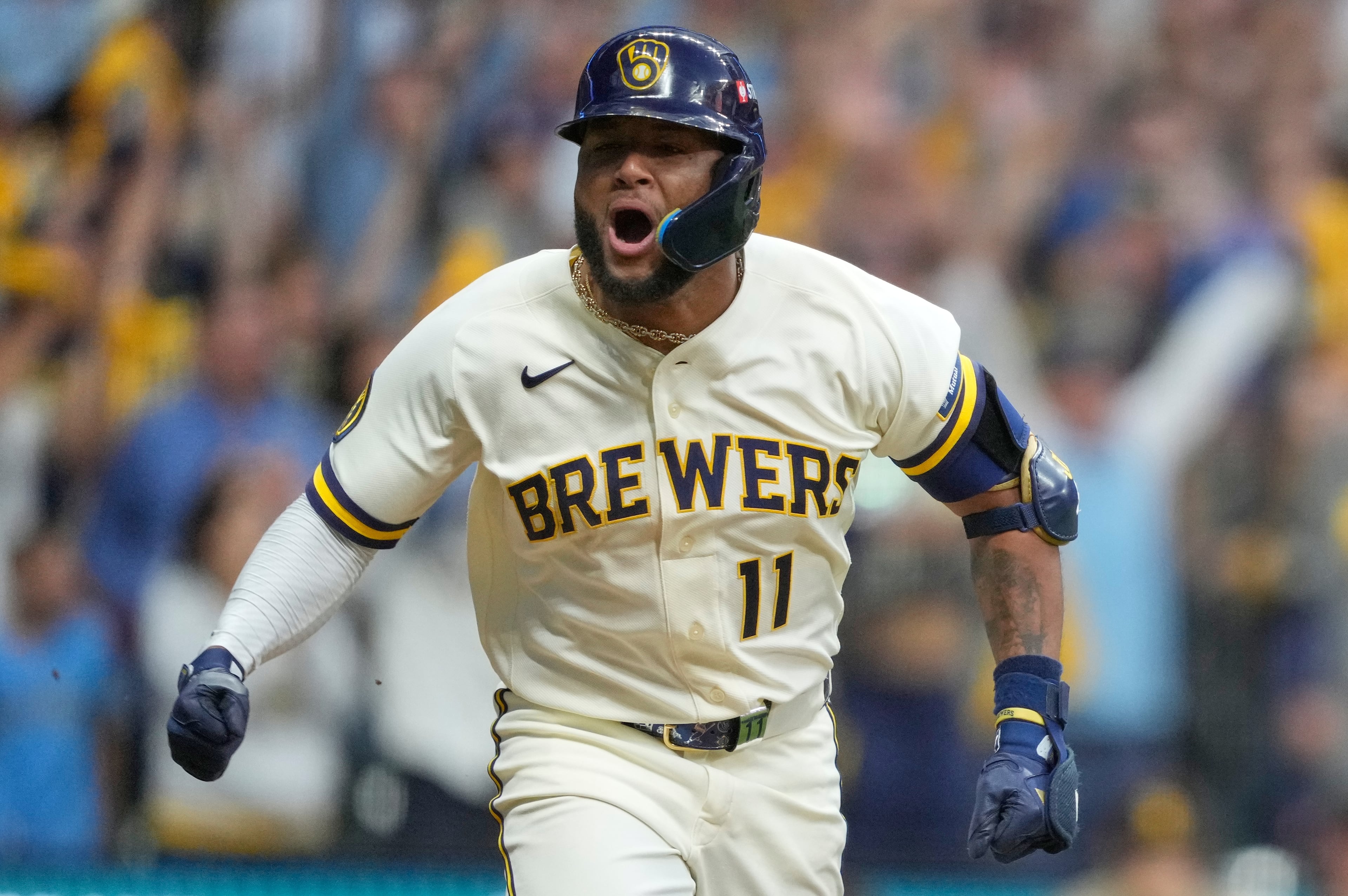 Padres Brewers Baseball