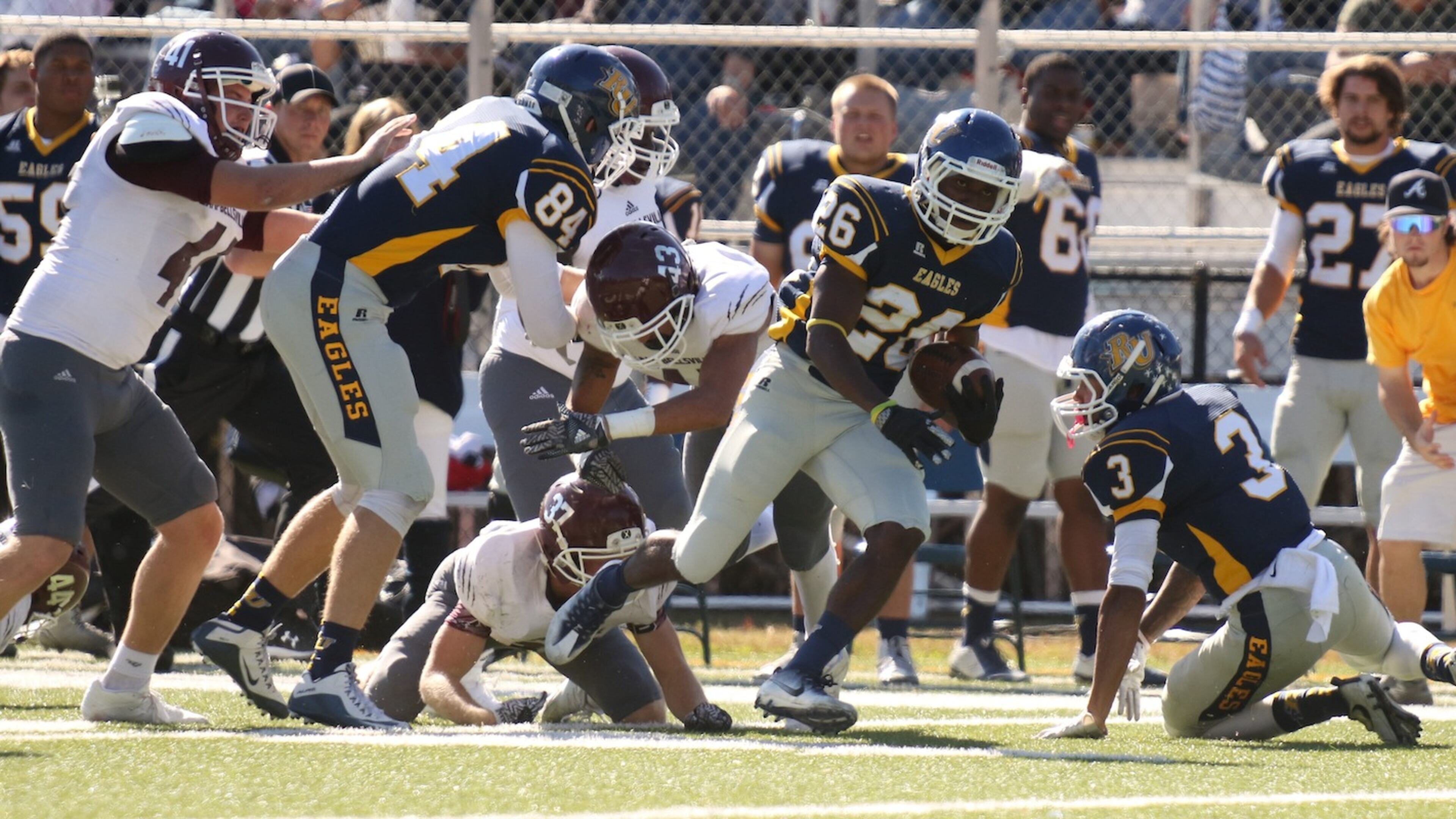 L.J. Stegall leads Reinhardt with 747 yards rushing and helps propel an offense that is No. 1 in the NAIA with an average of 385.9 yards rushing a game.Credit: Reinhardt Athletics